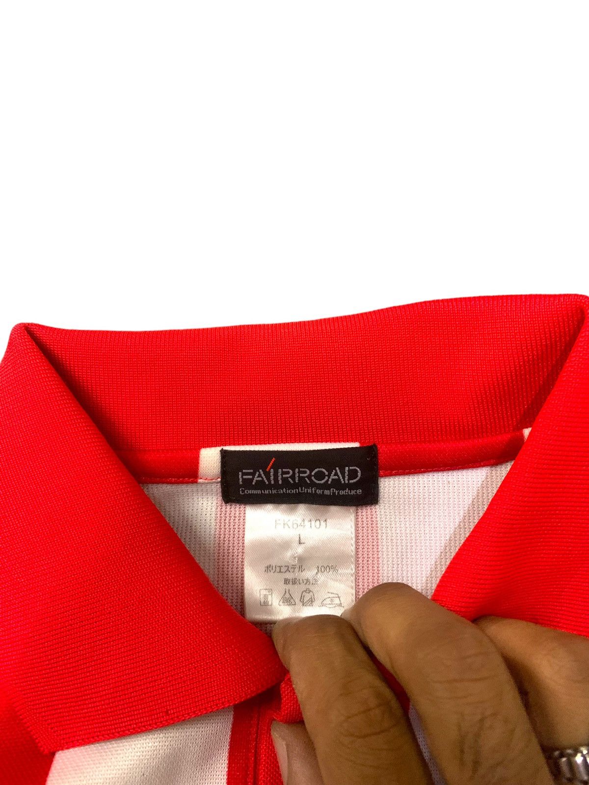 Vintage Vintage Striped Jersey Polo Shirt Football Blokecore Culture Size US L / EU 52-54 / 3 - 8 Thumbnail