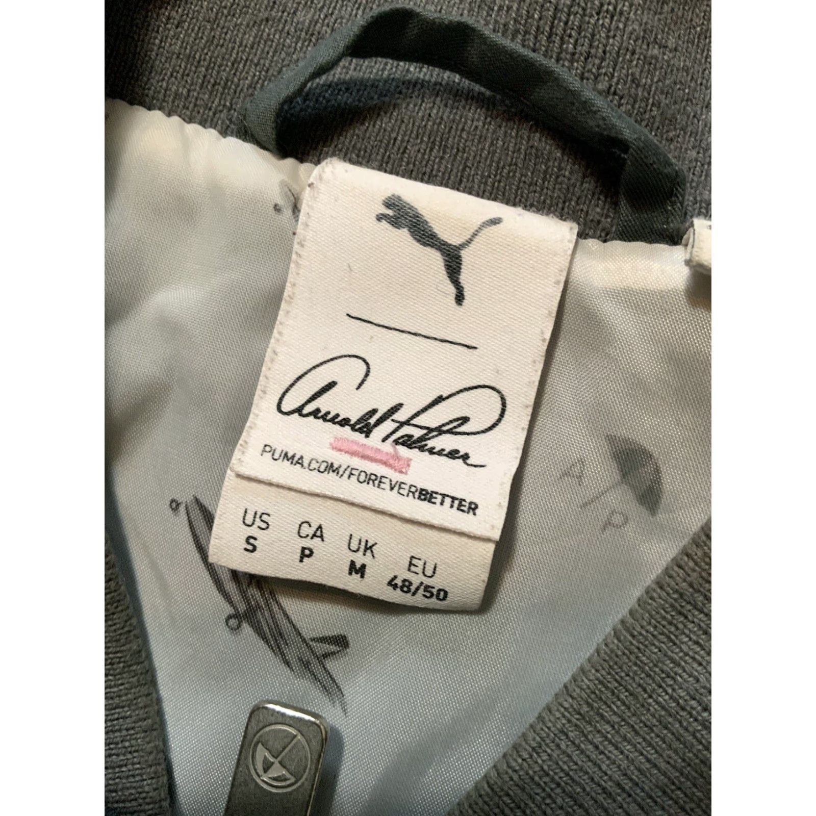 Puma Puma Arnold Palmer Golf Arnie Iron Gate Gray Full Zip Bomber Jacket Mens Sz S Size US S / EU 44-46 / 1 - 4 Thumbnail
