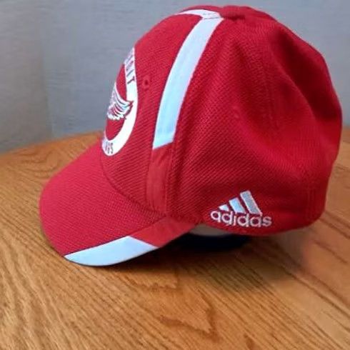 Adidas adidas Detroit Red Wings Hockey Fitted Hat LG/XL Stretch Red Baseball Cap Men XL Mens Sports Hat Size ONE SIZE - 4 Thumbnail