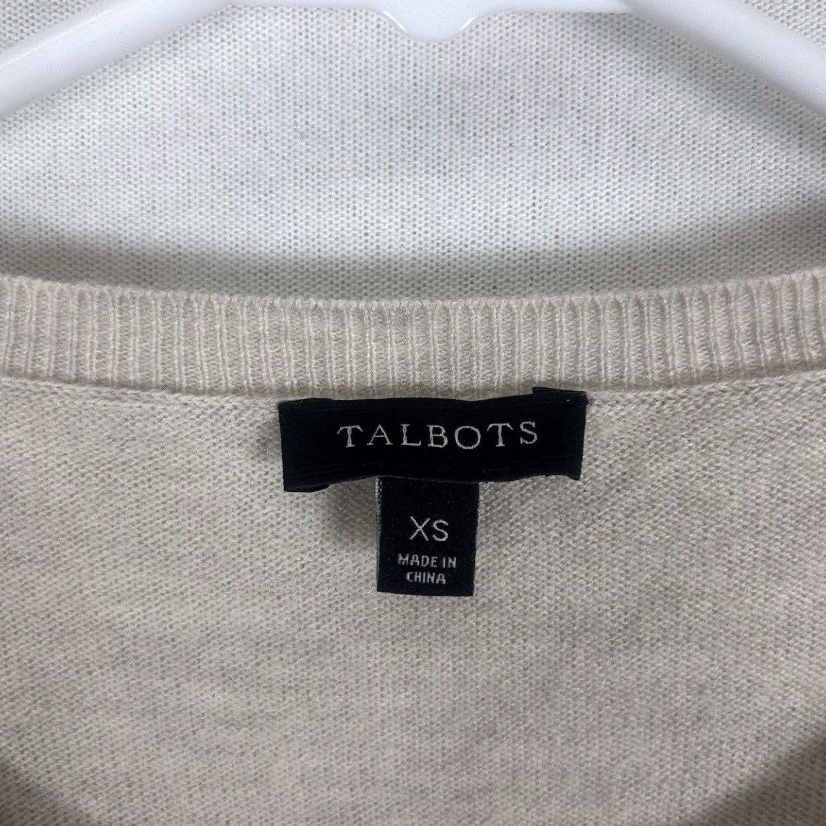 Talbots Talbots Colorblock Crew Neck Lightweight Lambswool Blend Sweater XS Women Long Sleeve Gray Size XS / US 0-2 / IT 36-38 - 3 Thumbnail