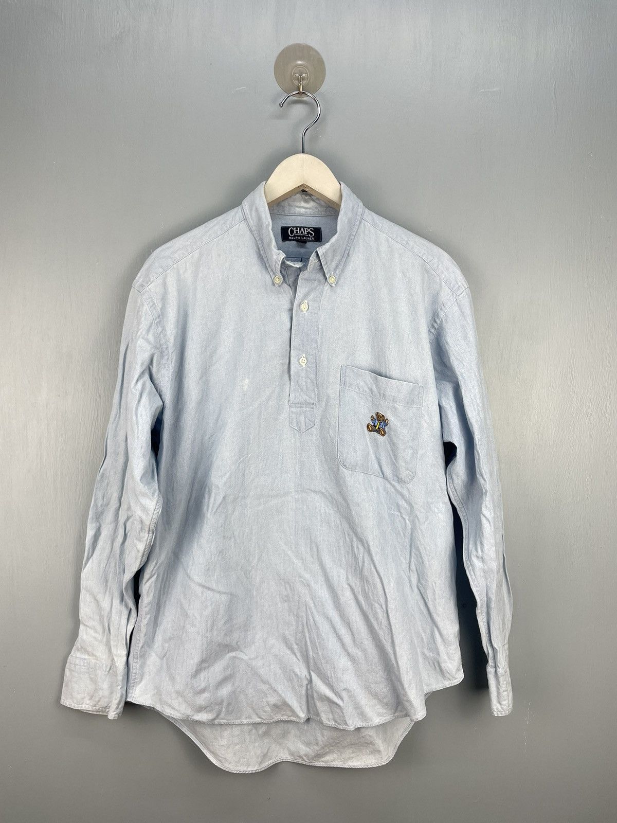 Chaps 🐻 Vintage Chaps Ralph Lauren Bear half button shirt Size US M / EU 48-50 / 2 - 1 Thumbnail