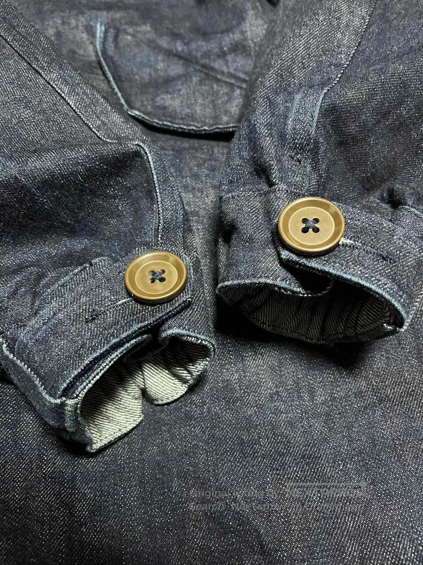 Gimo's GIZEMO M1951 Denim Parka Long Coat. Size US S / EU 44-46 / 1 - 3 Thumbnail
