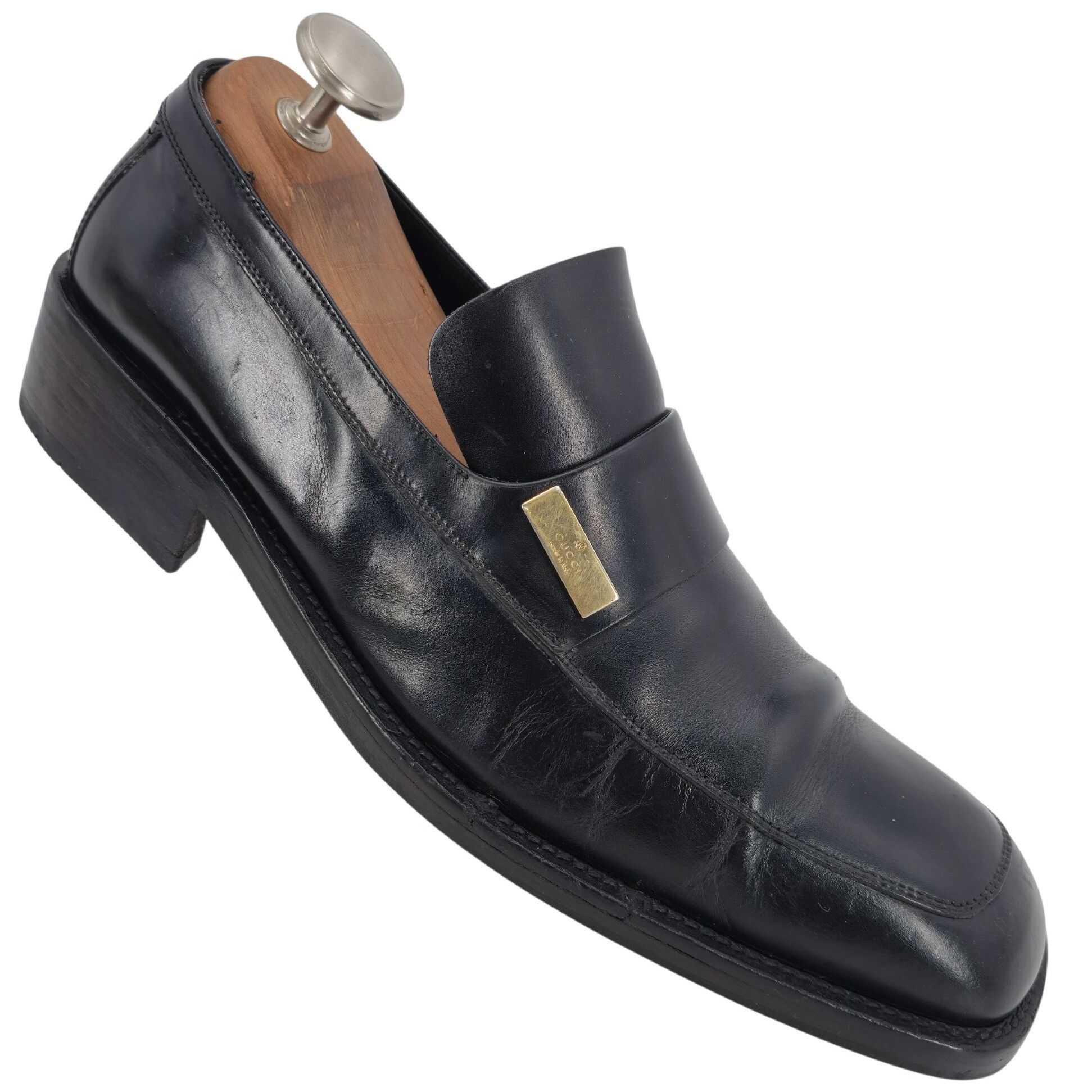 Gucci Gucci Italian Luxury Dress Shoes Men's 10.5 Black Leather Size US 10.5 / EU 43-44 - 1 Thumbnail