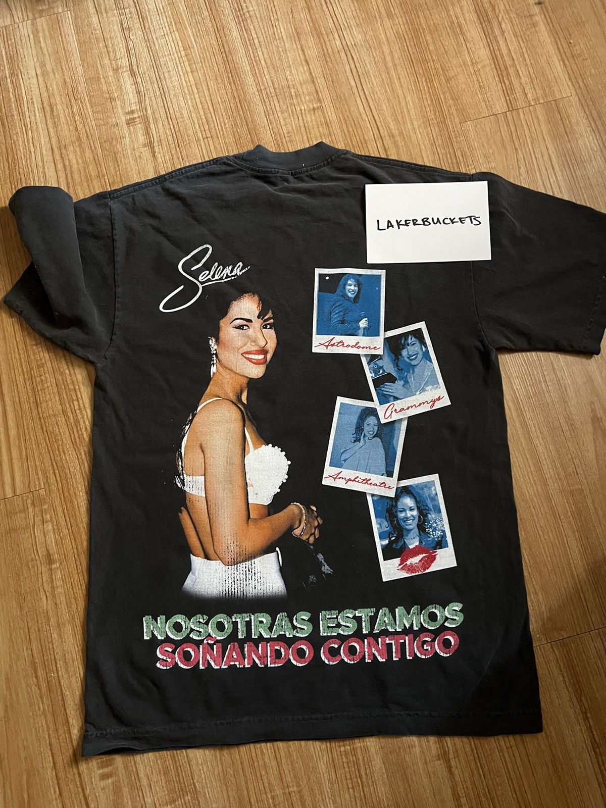 image of Rap Tees x Vintage Selena Quintanilla “Vintage” Bootleg Tee in Black, Men's (Size Small)