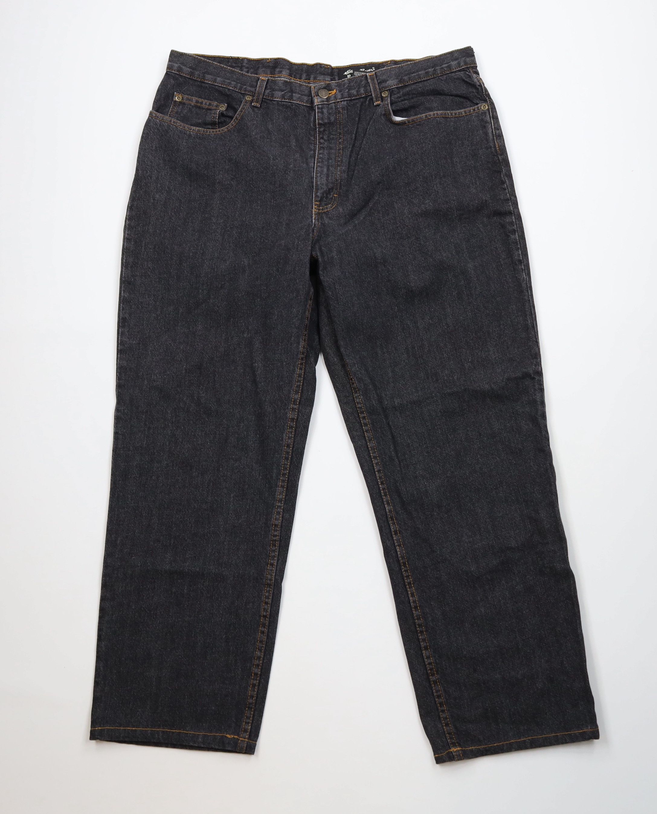 Eddie Bauer Vintage 90s Eddie Bauer Wide Leg Denim Jeans Black Cotton Size US 38 / EU 54 - 1 Thumbnail