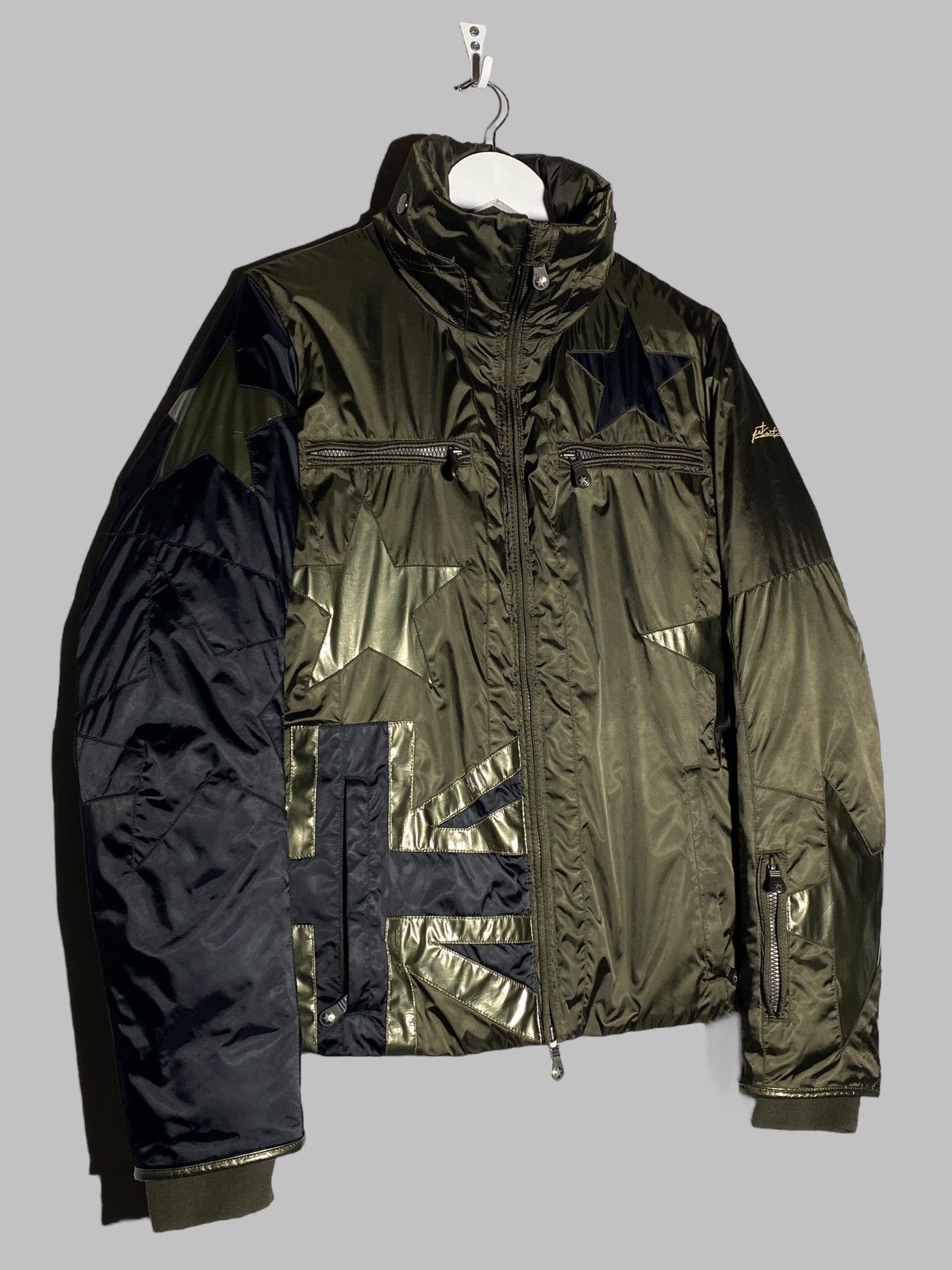 JET SET Rare Jet Set St. Moritz GB flag Stars Ski Down Jacket Size L / US 10 / IT 46 - 2 Thumbnail