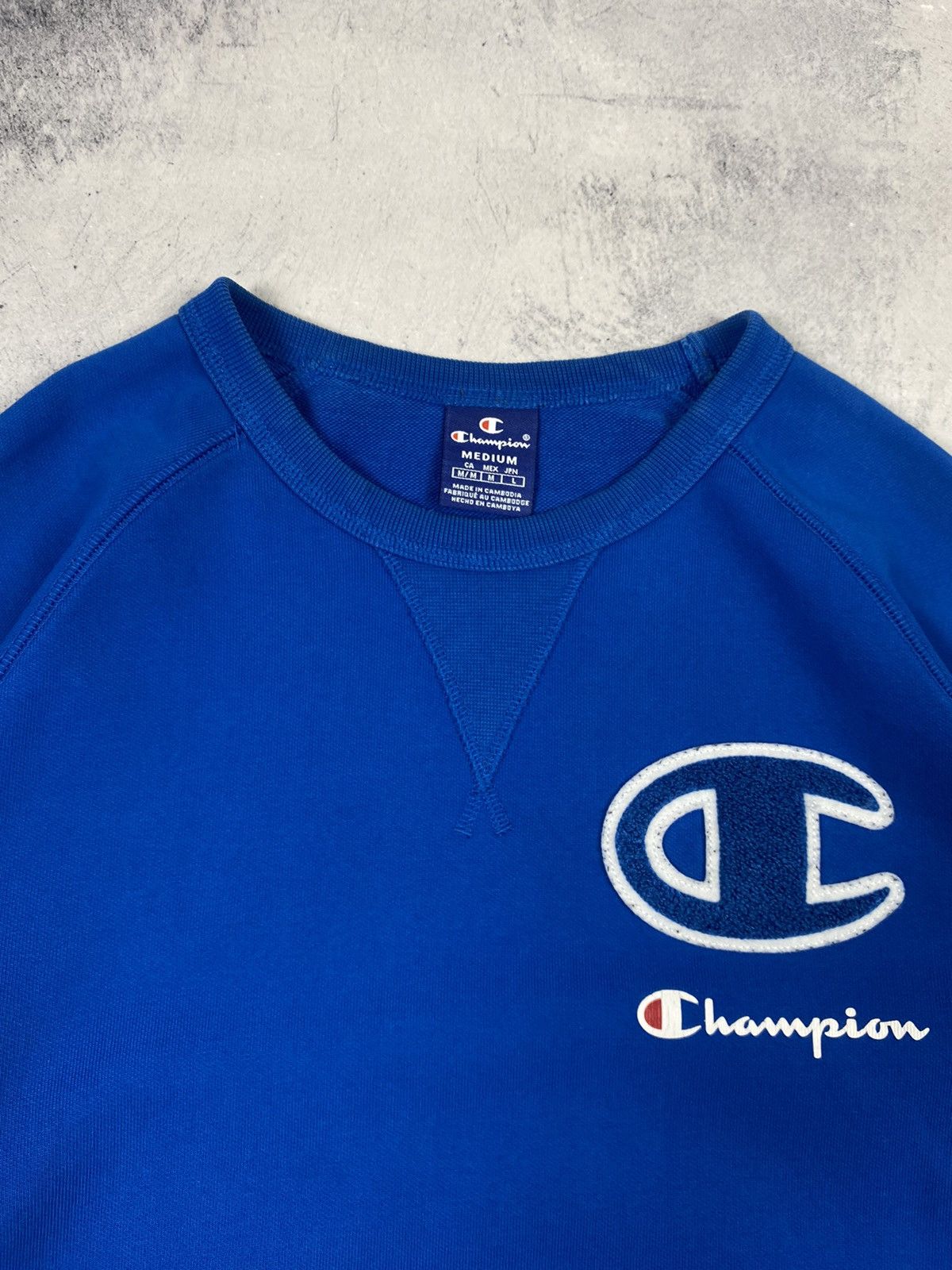 Champion Champion Embroidered Logo Blue Sweatshirt Jumper Size M Size US M / EU 48-50 / 2 - 5 Thumbnail