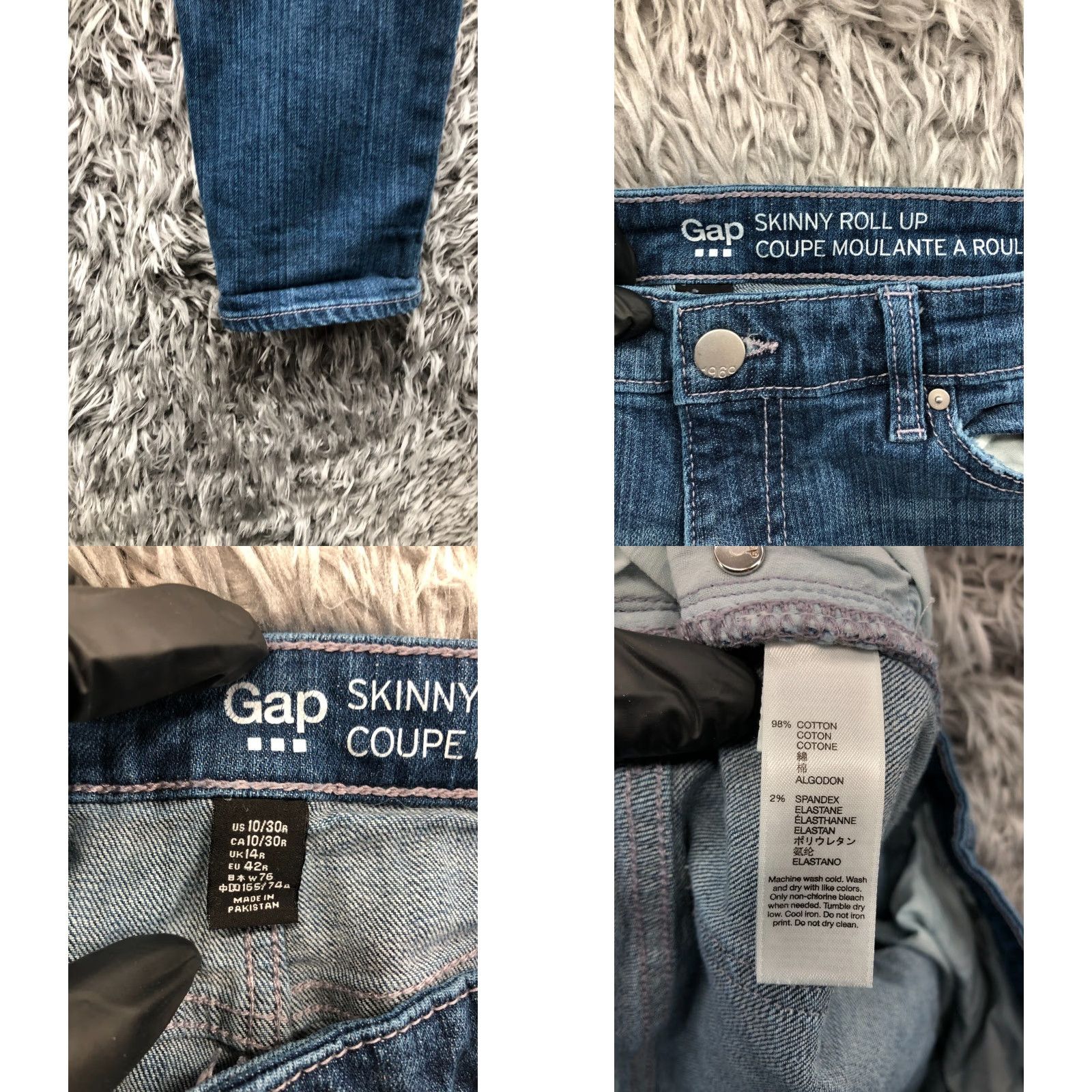 Gap Gap Jeans Skinny Roll Up Size 10 Womens Mid Rise Medium Wash Blue Denim Size 32" / US 10 / IT 46 - 8 Thumbnail