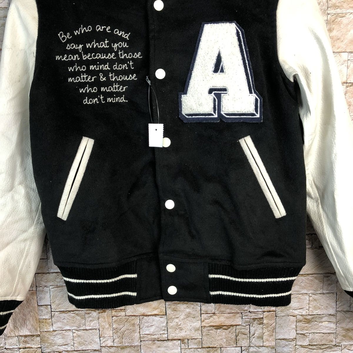 Japanese Brand DL Japan Black White Bombers Jacket #A884 Size US XS / EU 42 / 0 - 6 Thumbnail