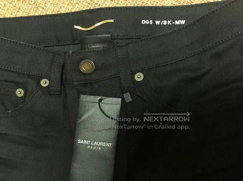 Other SLP Saint Laurent Black Denim Jeans. Size US 27 - 3 Thumbnail