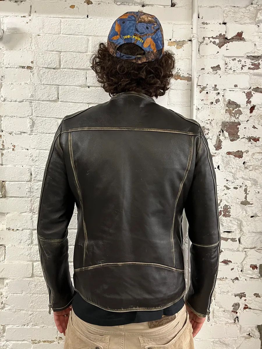 Daniele Alessandrini 2000s Daniele Alessandrini Aged Brown Leather Jacket Size US M / EU 48-50 / 2 - 3 Thumbnail
