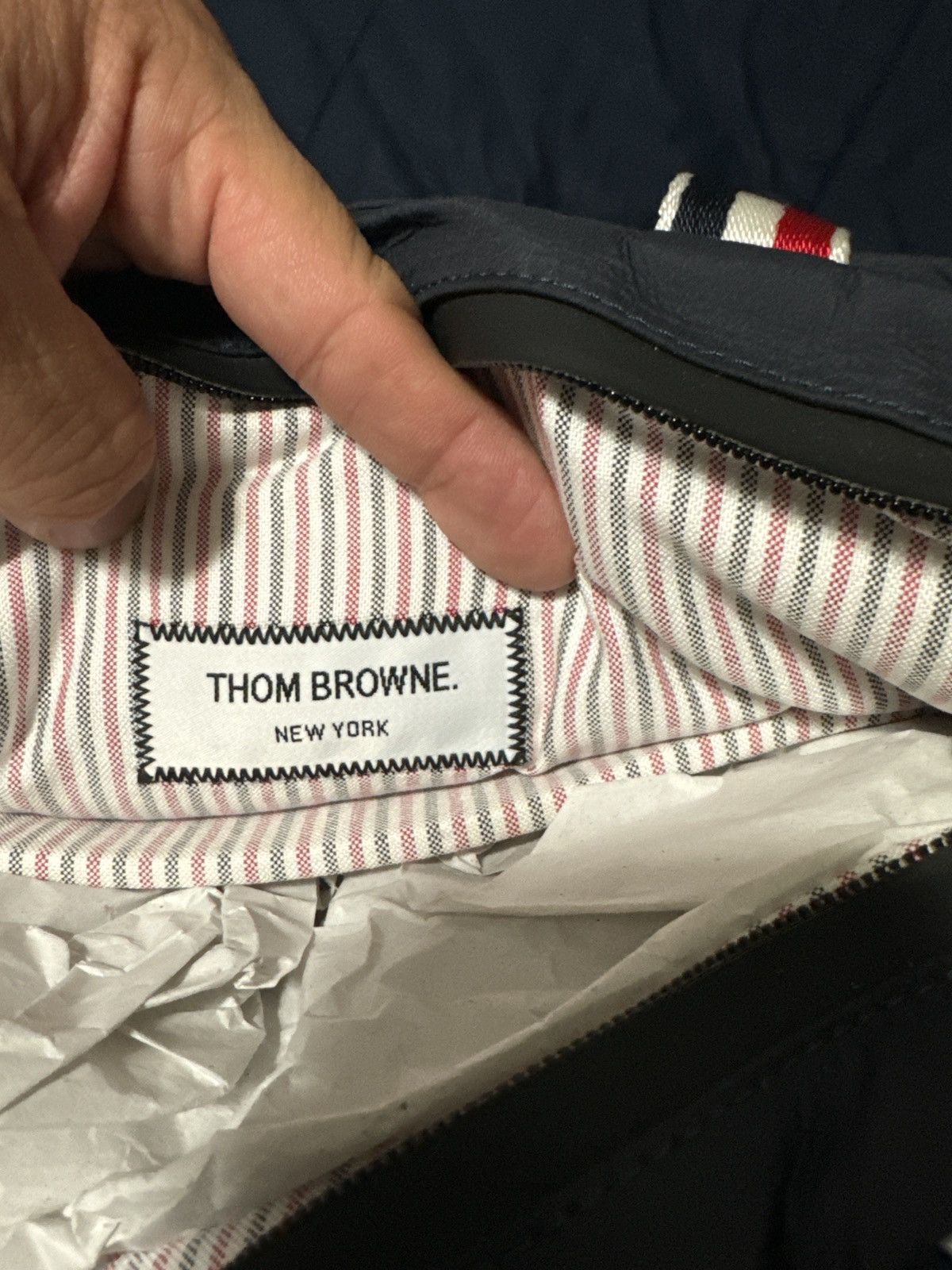Thom Browne Thom Browne Quilted padded nylon taffeta tote in navy Size ONE SIZE - 13 Thumbnail