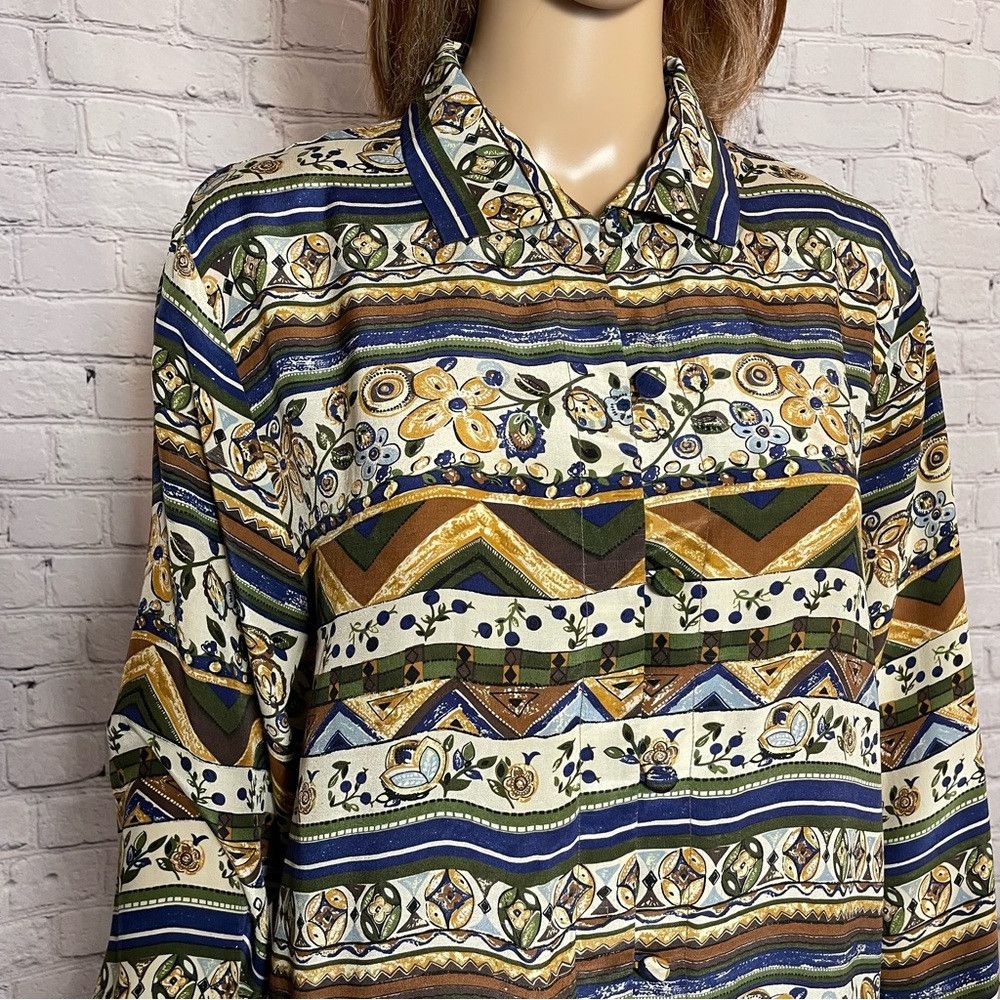 Other Vintage Quo-Silk 100% Silk Long Sleeve Blouse Size M Size M / US 6-8 / IT 42-44 - 2 Thumbnail