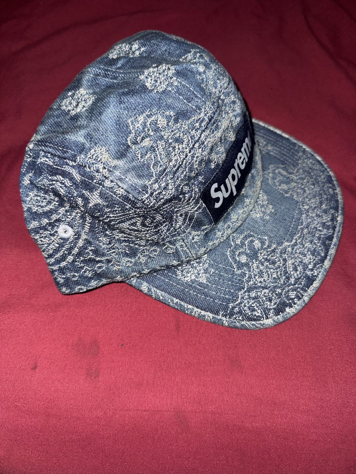 Supreme Supreme Bandana Jacquard Denim Camp Cap Size ONE SIZE - 3 Thumbnail