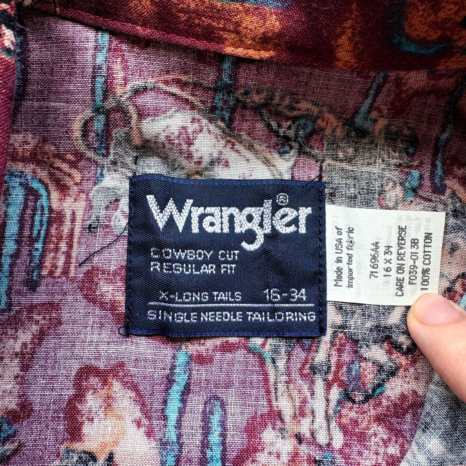 Wrangler Very Rare Wrangler Brushpopper Rodeo Western Shirt Size US XL / EU 56 / 4 - 5 Thumbnail