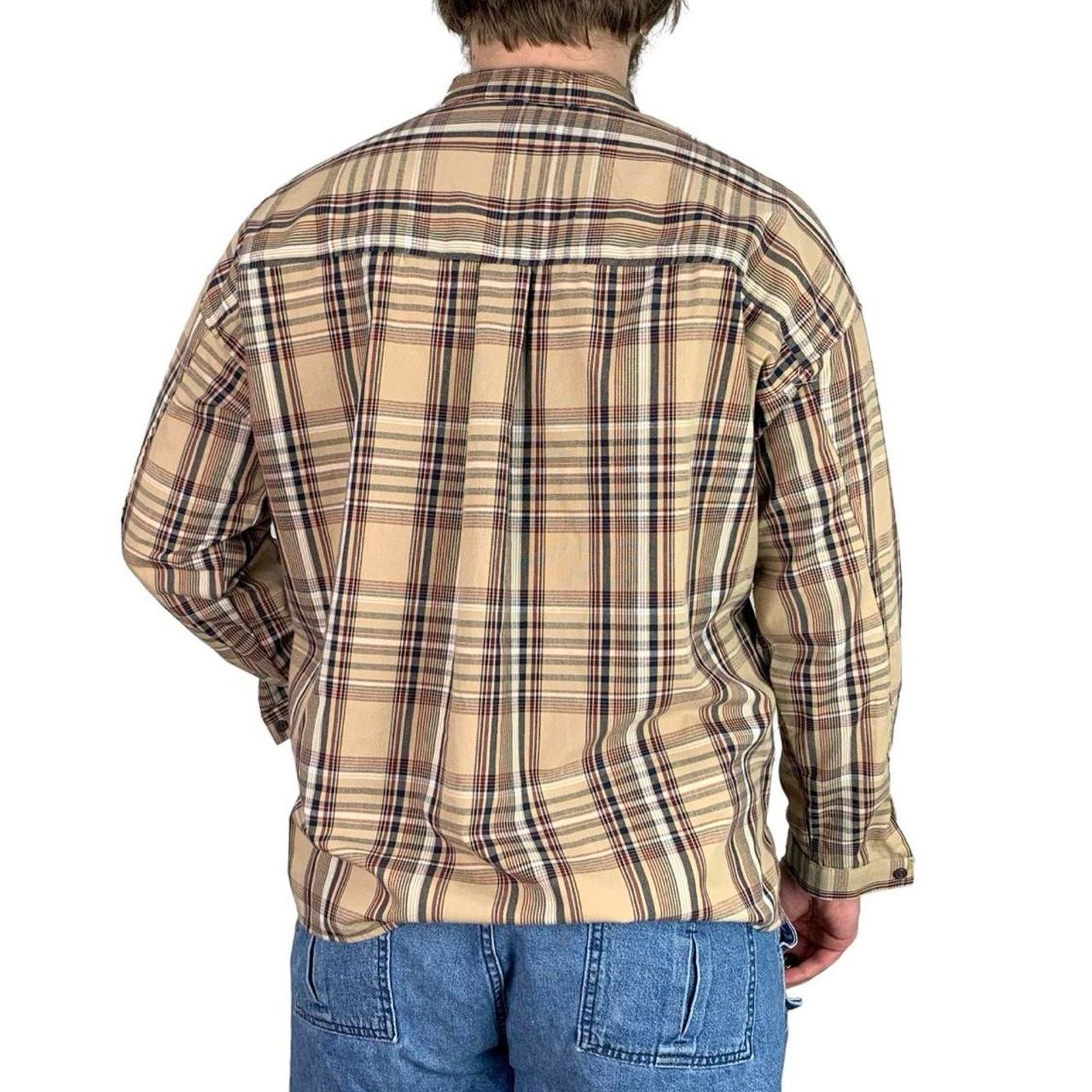 Vintage Vintage 90s Burberry Style Print Button Up Shirt Size US L / EU 52-54 / 3 - 4 Thumbnail