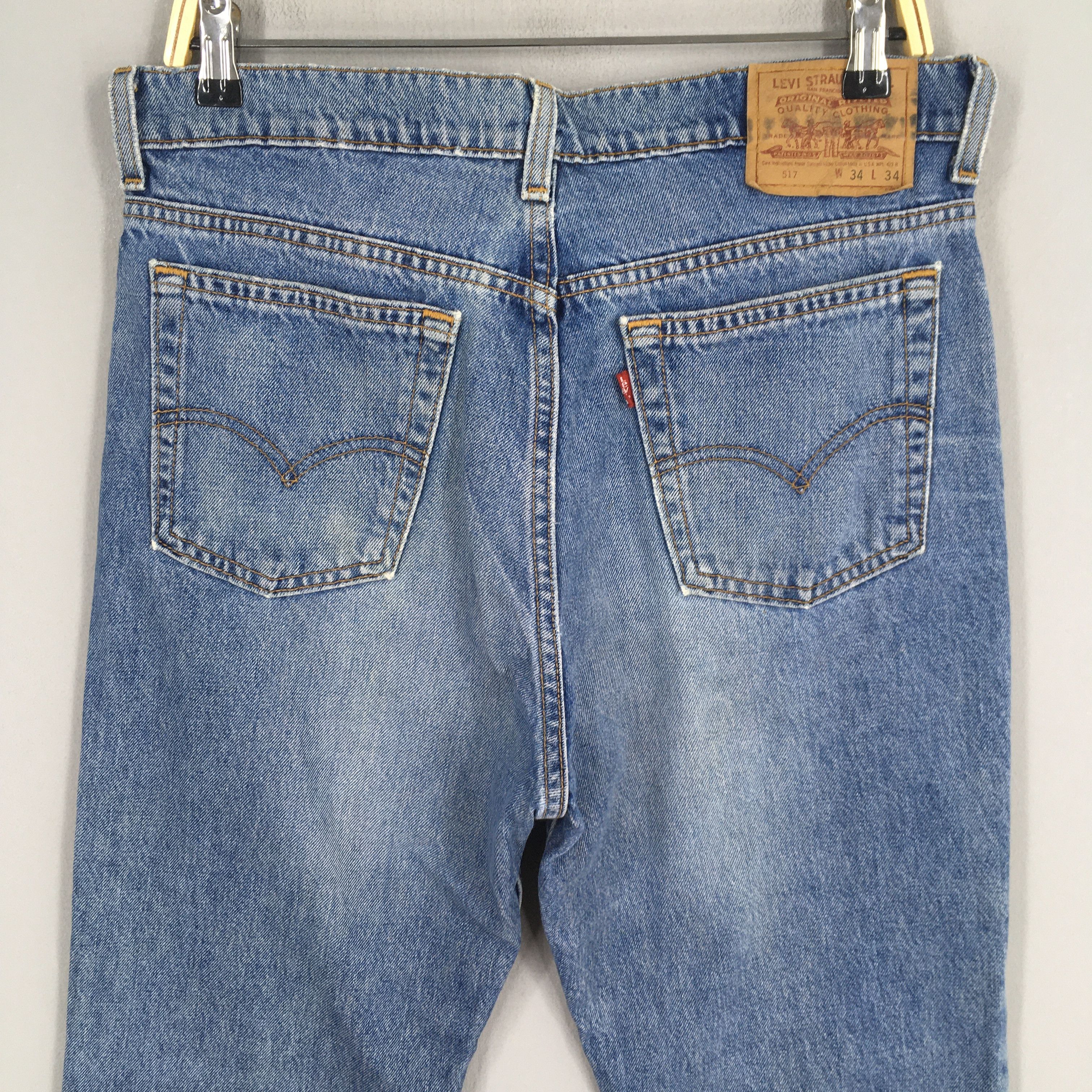 Levi's Size 32x27 Levi's 517 Stonewash Flare Bootcut Jeans S679 Size 32" / US 10 / IT 46 - 9 Thumbnail