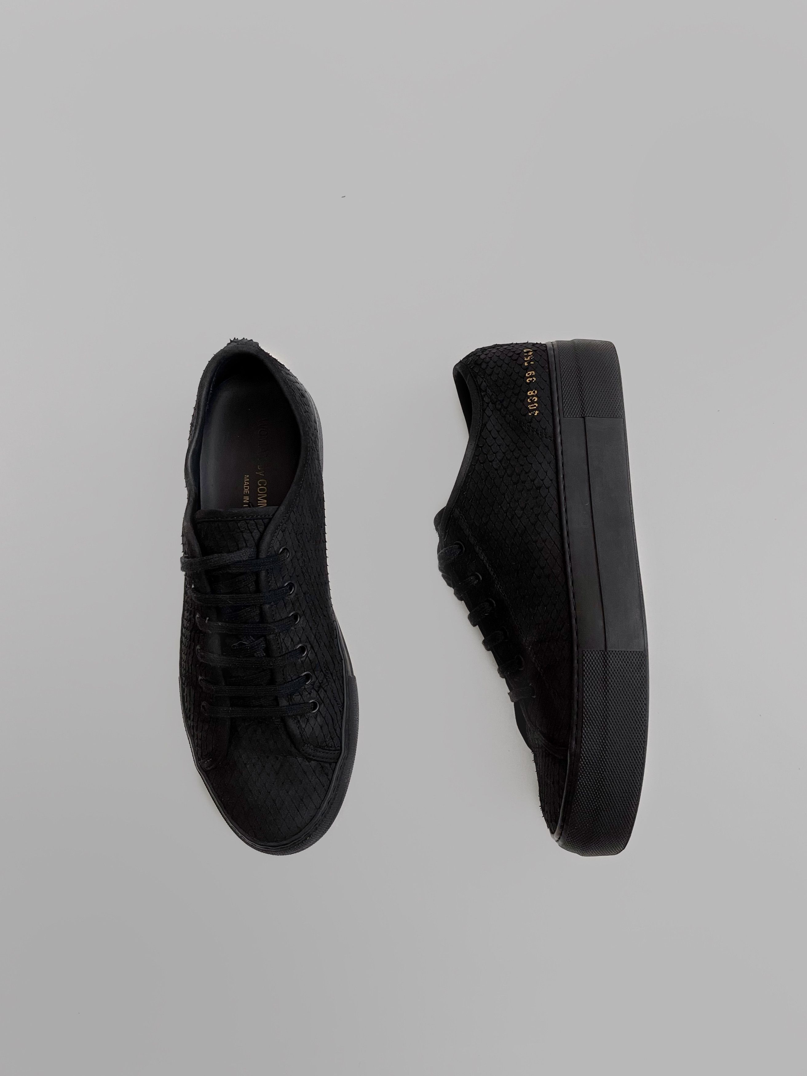 Common Projects Woman by Common project leather black shoes Size US 7.5 / IT 37.5 - 1 Thumbnail