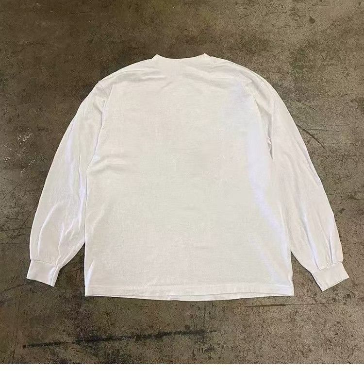 Vintage White casual retro hip-hop print long-sleeved t-shirt Size US M / EU 48-50 / 2 - 2 Thumbnail