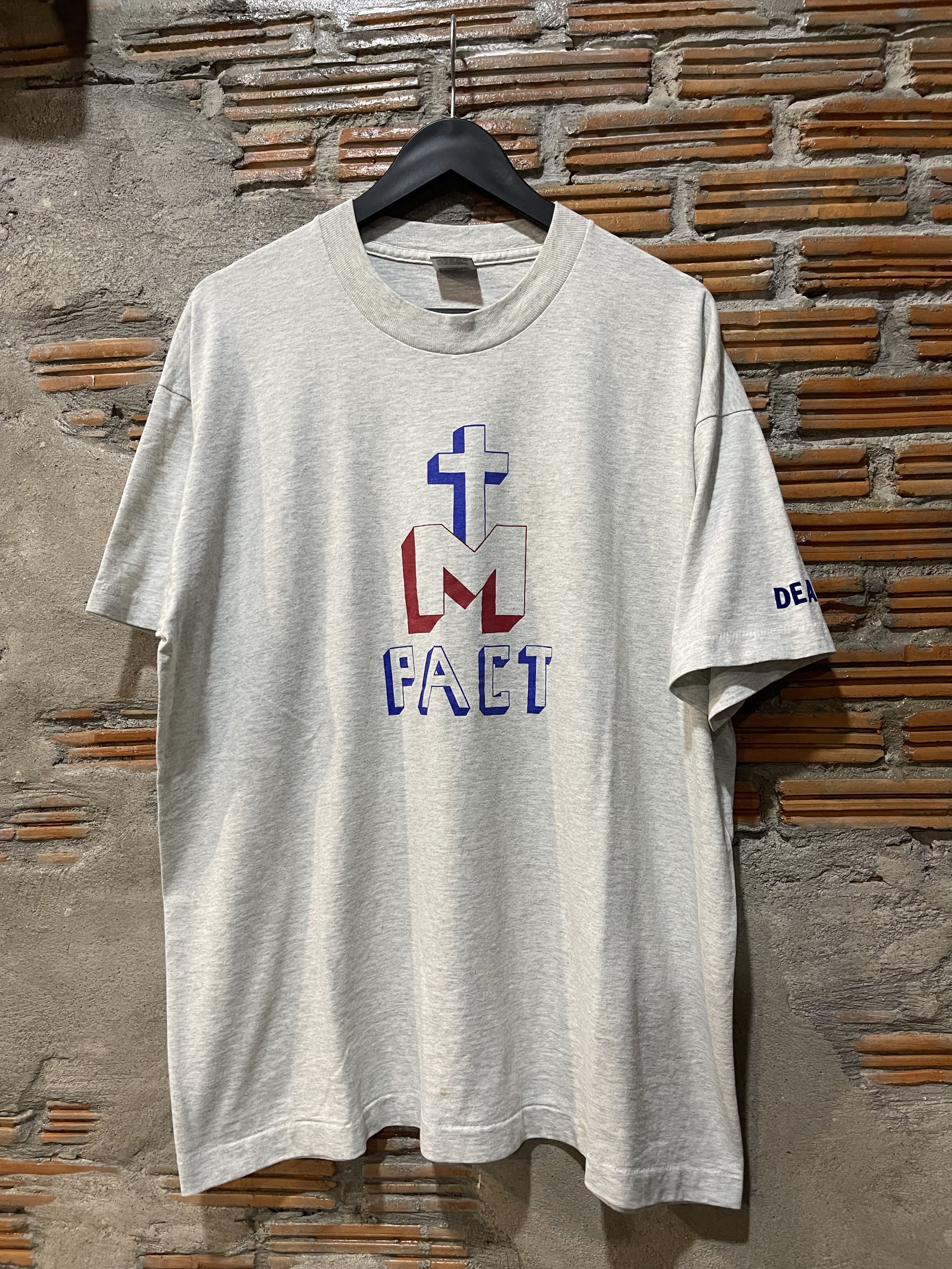 Vintage 🔥 RARE 90s VINTAGE "TURN OR BURN" CHRISTIAN TEE 🔥 Size US XL / EU 56 / 4 - 7 Thumbnail