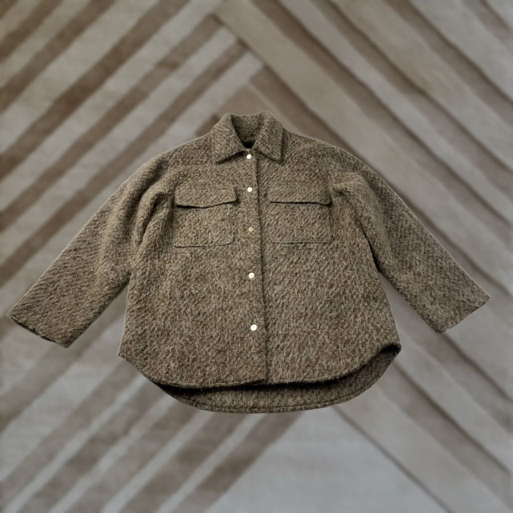 Vintage No.6 Store New York Wilson Jacket Oat Womens L Shacket Wool Snap Jackets Womens L Oat No.6Style Art Designer Vintage No Size L / US 10 / IT 46 - 1 Thumbnail