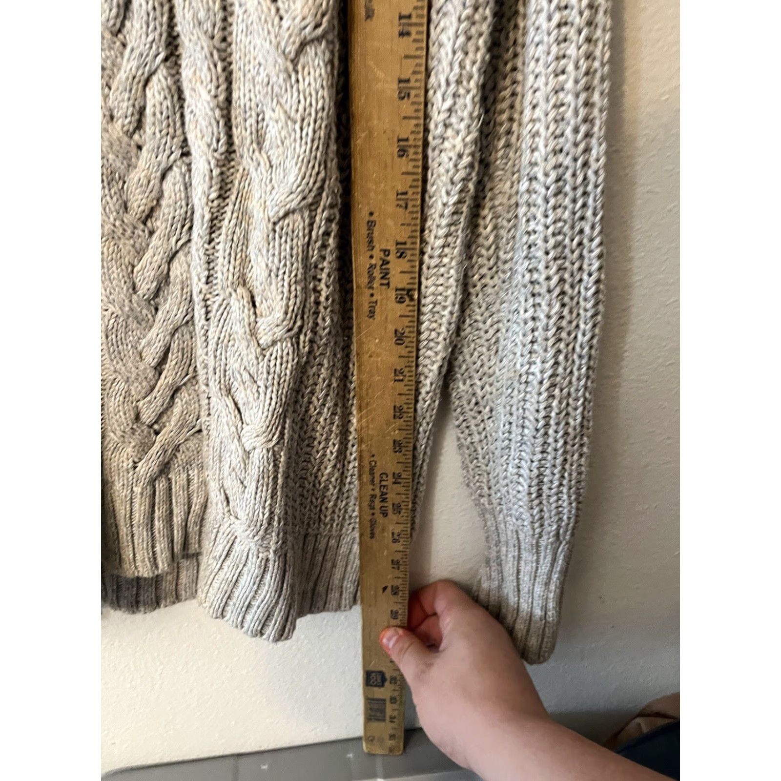 Gap Gap Sweater Women Small Gray Cotton Cable Knit Turtleneck Tunic Size S / US 4 / IT 40 - 4 Thumbnail