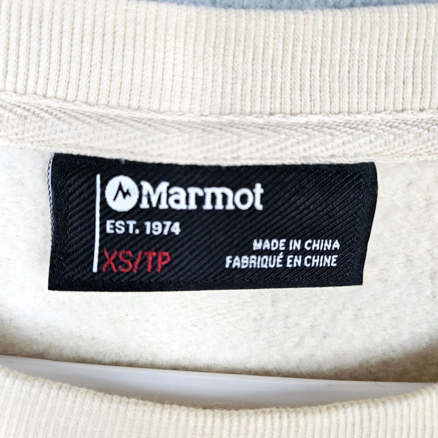 Marmot Marmot Women's Mountain Works Crew Neck Sweatshirt XS Beige Logo Activewear Long Sleeve Regular Fit Pullover Cotton Polyester Fleece Size XS / US 0-2 / IT 36-38 - 4 Thumbnail