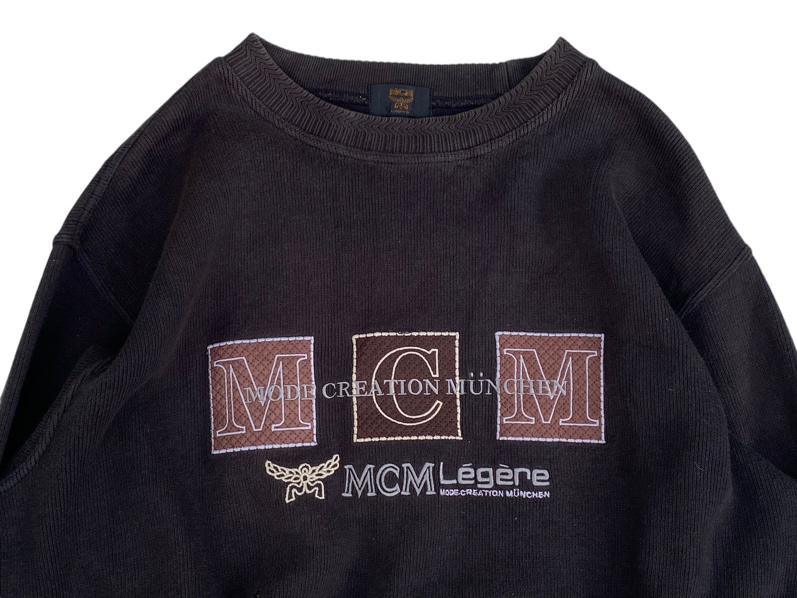 MCM Vtg MCM Legere Black Sweatshirt Size US XL / EU 56 / 4 - 3 Thumbnail