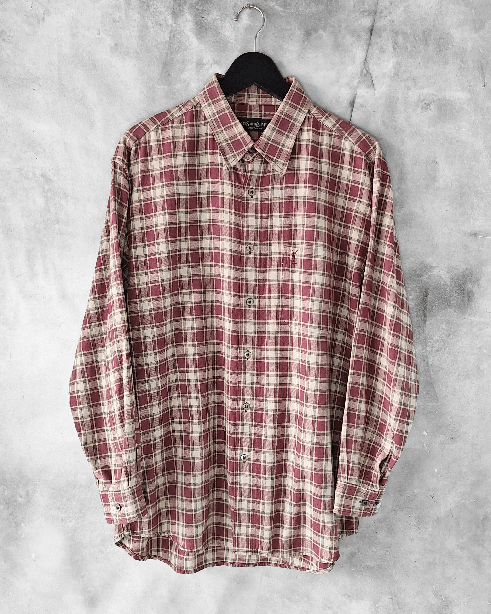 Yves Saint Laurent Vintage Ysl Yves Saint Laurent Flannel Shirt Size US L / EU 52-54 / 3 - 1 Thumbnail