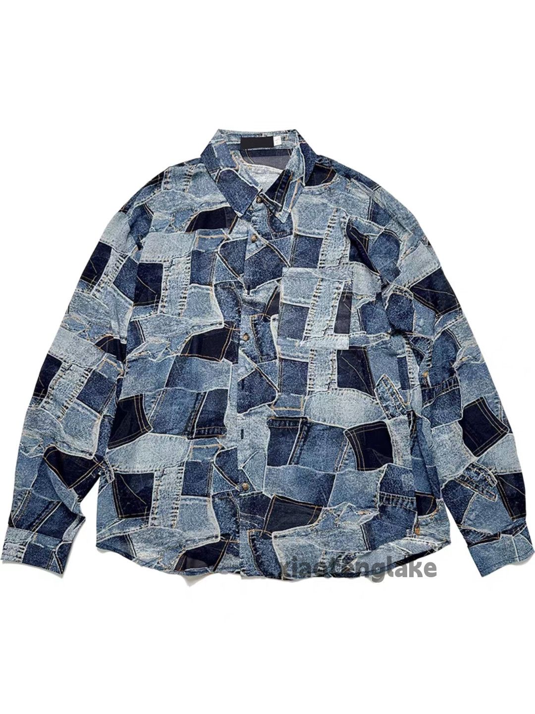 Vintage Unisex washed faded cleanfit yuppie y2k work shirt Size US L / EU 52-54 / 3 - 6 Thumbnail