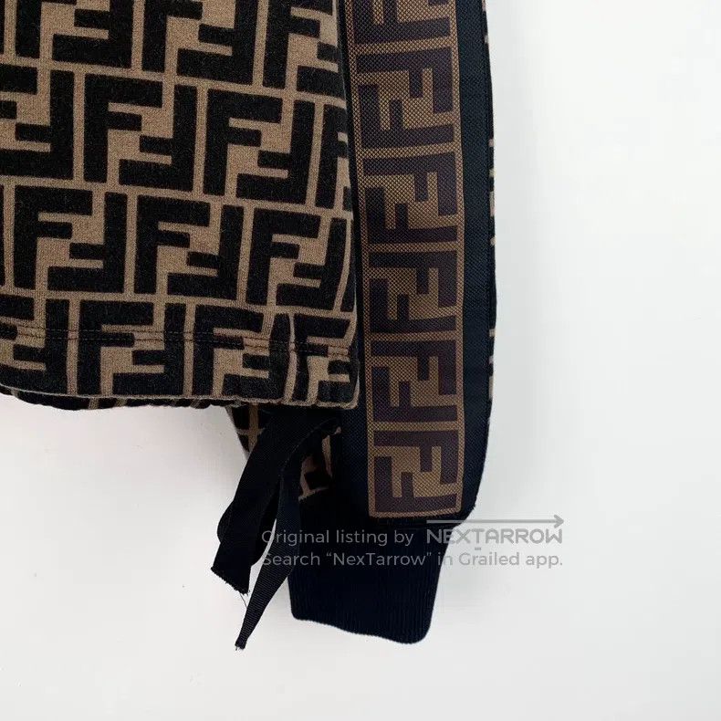 Fendi Fendi Black and Brown Logo Letter Embroidered Cotton Crewn Size S / US 4 / IT 40 - 6 Thumbnail