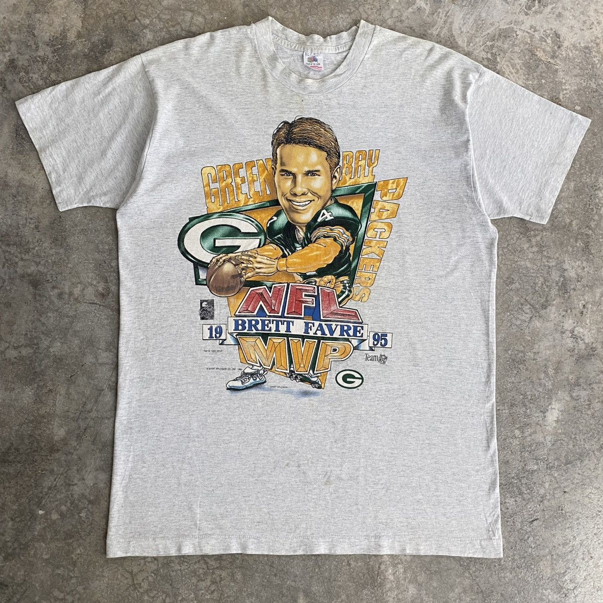 NFL Vintage 1995 Green Bay Packers Brett Favre NFL Graphic Tee Size US XL / EU 56 / 4 - 3 Thumbnail