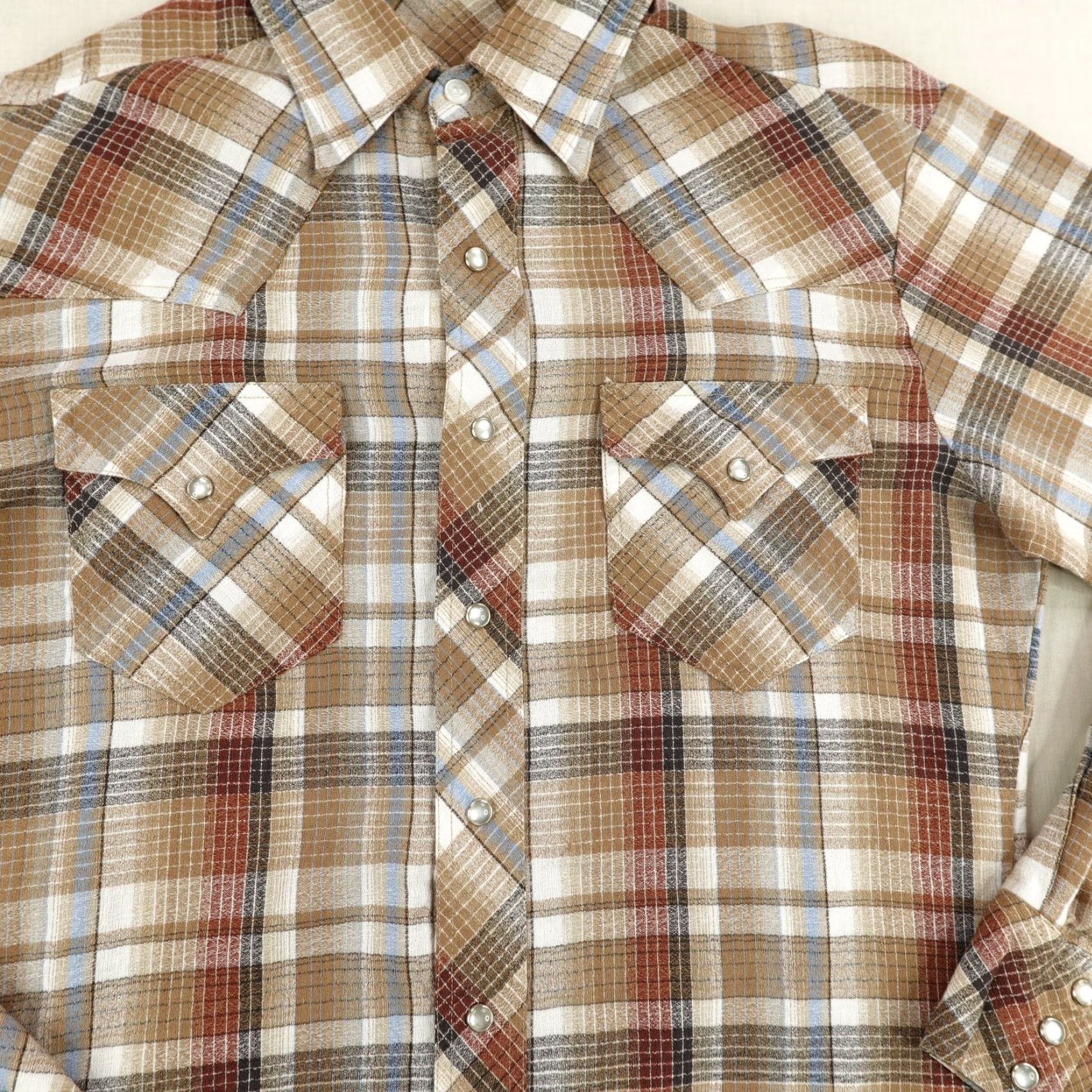 Vintage VINTAGE Kennington Shirt Mens Medium Brown Plaid Western Pearl Snap California Shirt Mens Medium Brown Plaid Western Pearl Snap California Size US M / EU 48-50 / 2 - 3 Thumbnail