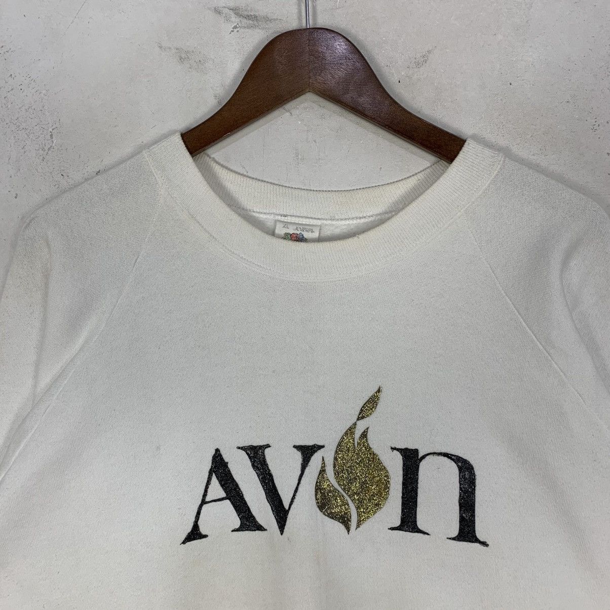 Vintage Vintage Fruit Of The Loom Avon Big Logo Flame sweatshirt Size M / US 6-8 / IT 42-44 - 5 Thumbnail