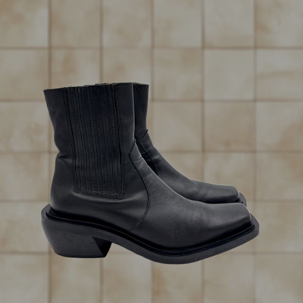 ALOHAS Alohas Leather Ranch Boots Western Black 39 US 8.5 Women's Size US 9 / IT 39 - 1 Thumbnail
