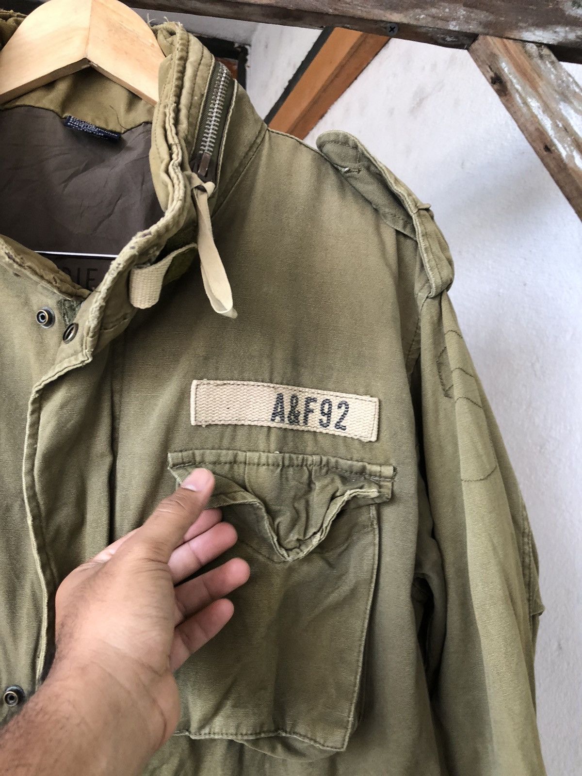 Abercrombie & Fitch Vintage Abercrombie and Fitch Distressed Military M65 Jacket Size US L / EU 52-54 / 3 - 8 Thumbnail