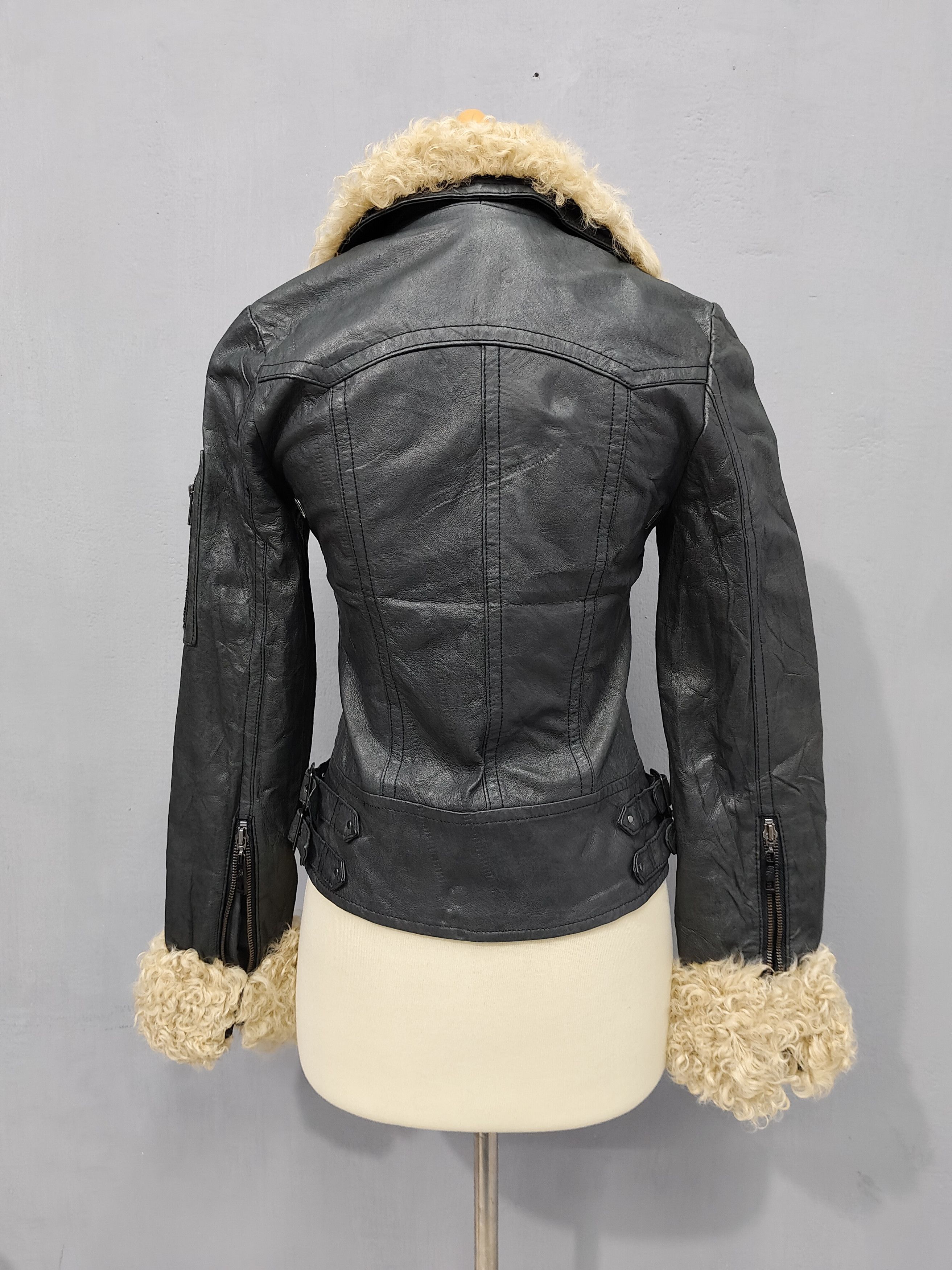 If Six Was Nine 00s Spiral Girl- Japanese Gothic Rock Asymmetric Fur Leather Size S / US 4 / IT 40 - 10 Thumbnail