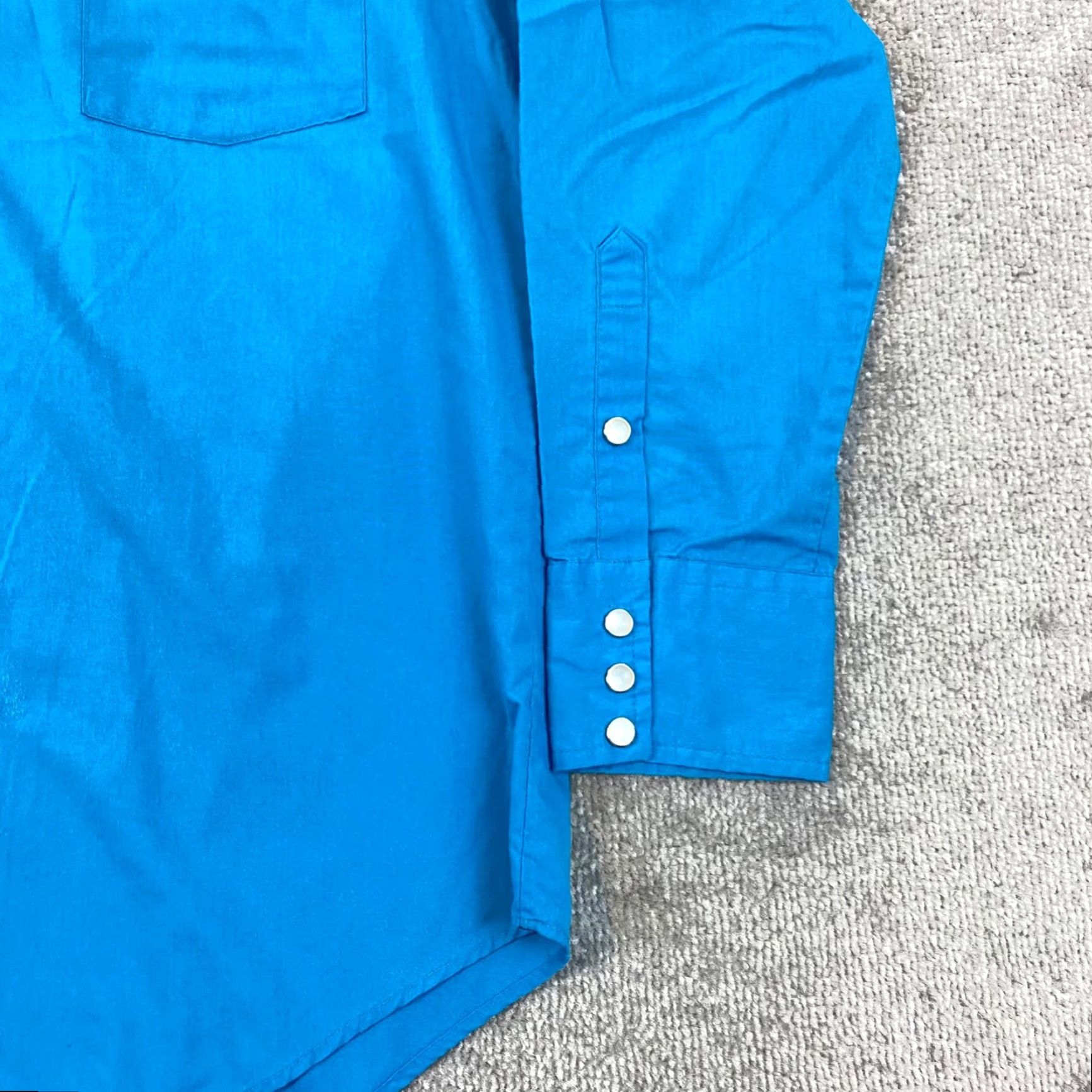 Vintage VINTAGE Malco Modes Shirt Mens 16.5 33 Blue Pearl Snap Up Western Rodeo Cowboy USA L/S Size US L / EU 52-54 / 3 - 3 Thumbnail