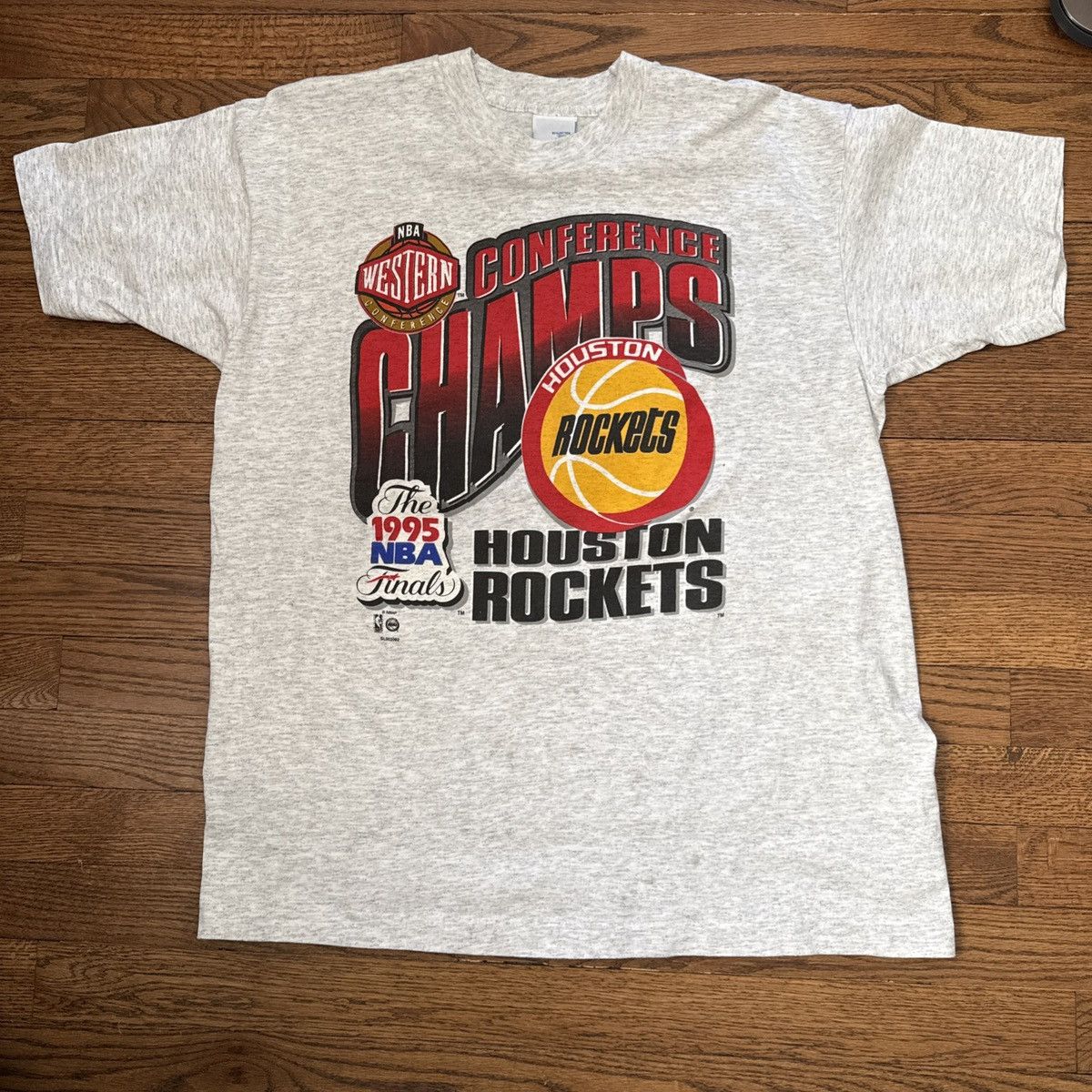 Salem Sportswear Houston Rockets 1995 NBA West Conference Champs Tee Size L Size US L / EU 52-54 / 3 - 1 Thumbnail