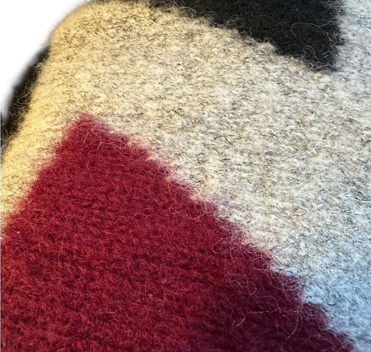 Other VTG Greg Adams Red Black Cross Gray Mohair Cardigan Sweater Size US M / EU 48-50 / 2 - 13 Thumbnail