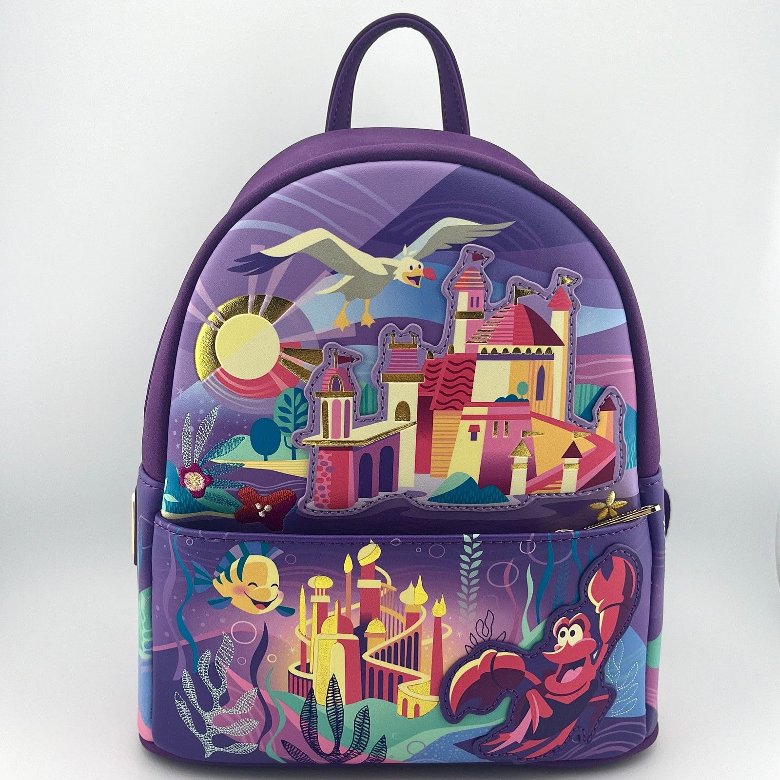 Disney LOUNGEFLY NWT Disney Backpack, Mickey Ears, Little Mermaid Size ONE SIZE - 4 Thumbnail