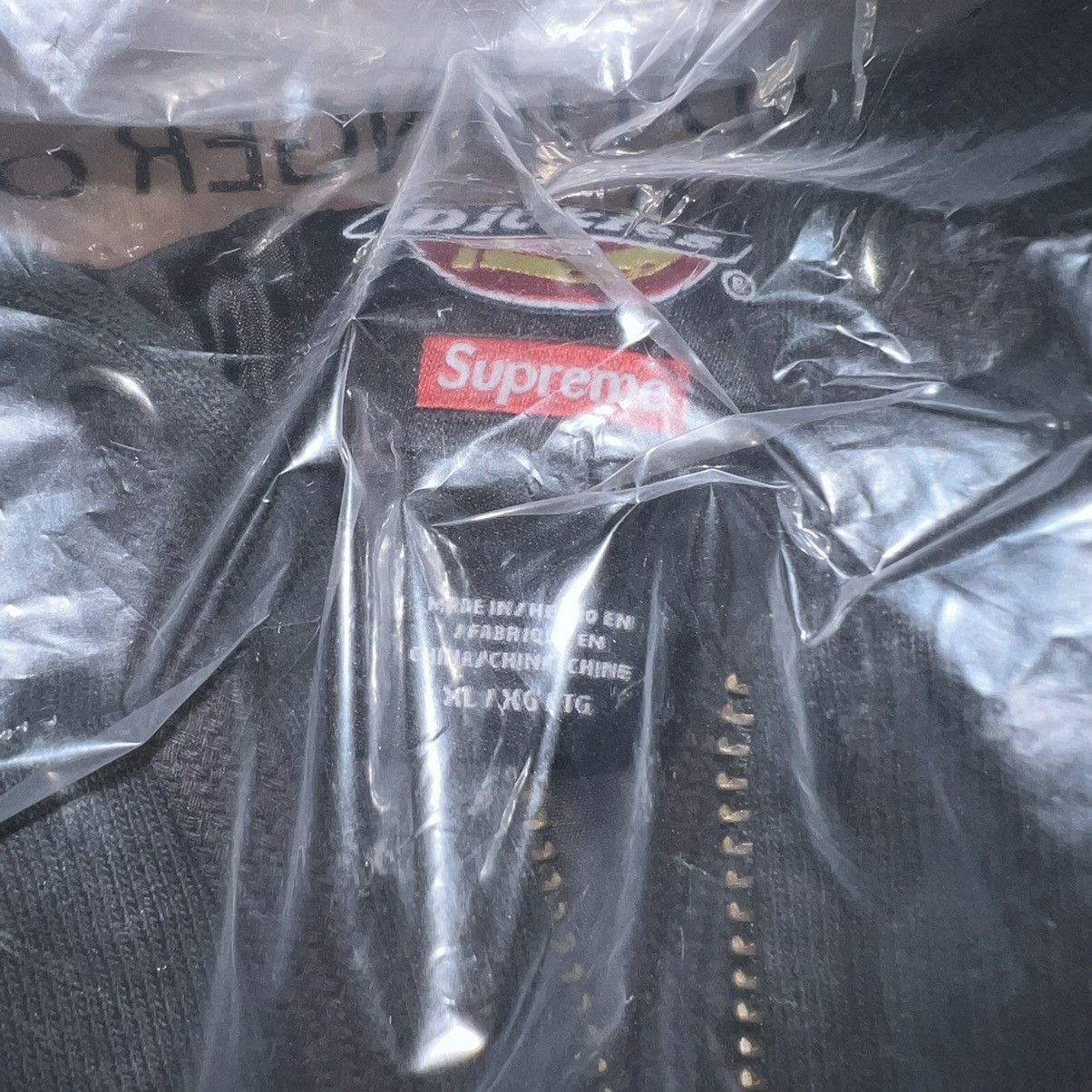 Dickies × Supreme Supreme Dickies Quilted Lined ZipUp Sweatshirt Black Size XL Size US XL / EU 56 / 4 - 6 Thumbnail