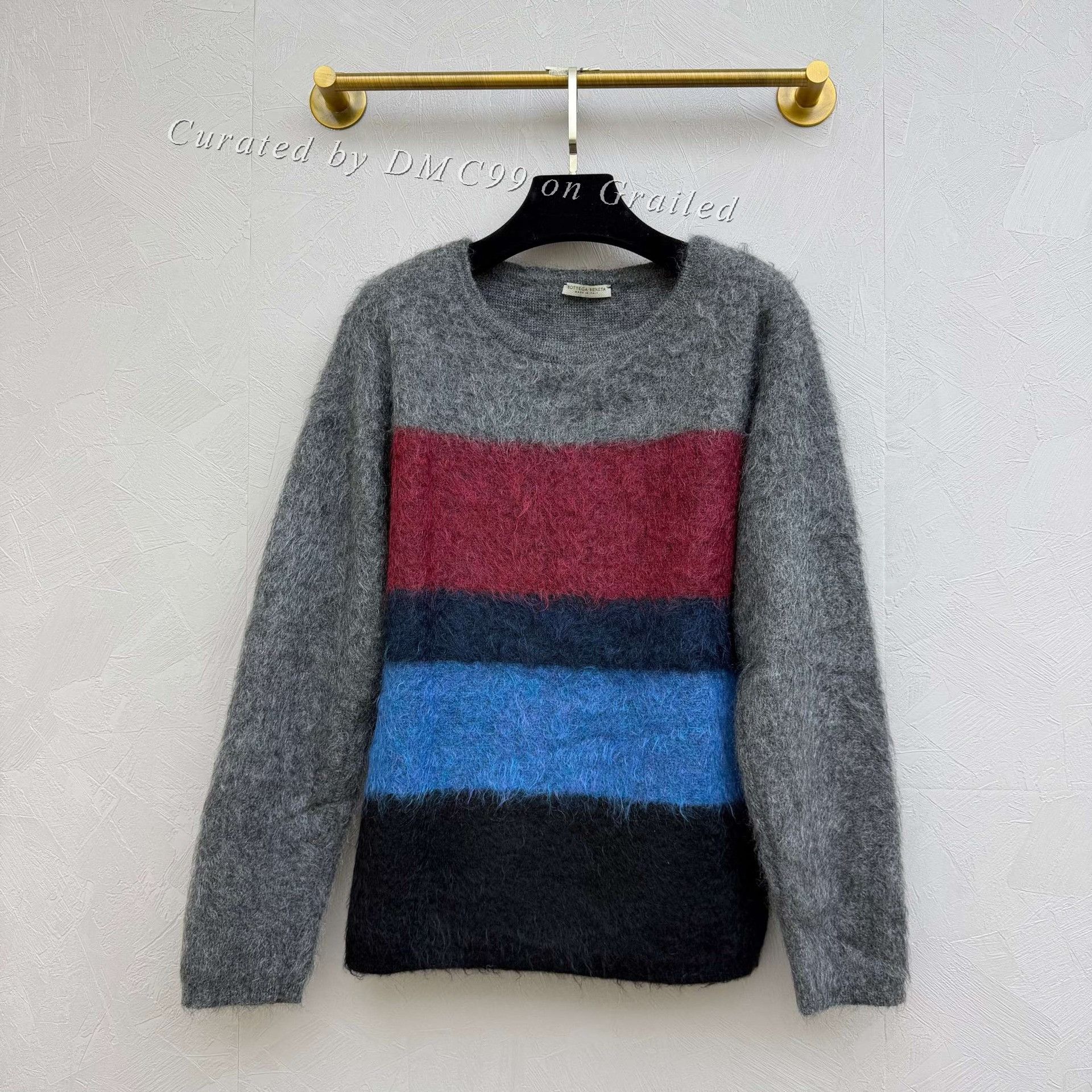 Bottega Veneta Bottega Veneta Colorblock Mohair Blend Knit Sweater Size S / US 4 / IT 40 - 1 Thumbnail
