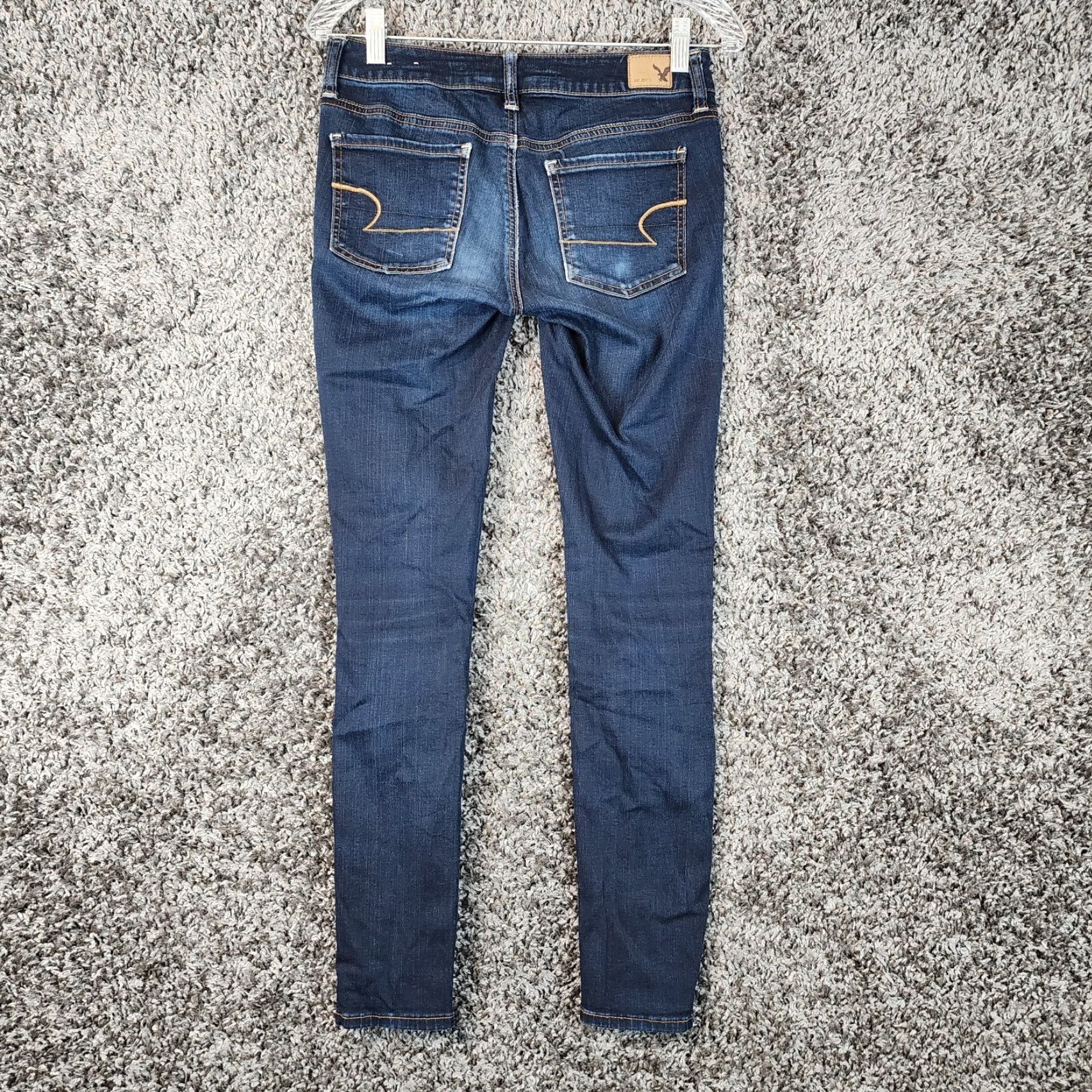 American Eagle Outfitters VINTAGE American Eagle Womens Jeans Jegging Size 2 Blue Super Stretch Women's Size 26" / US 2 / IT 38 - 6 Thumbnail