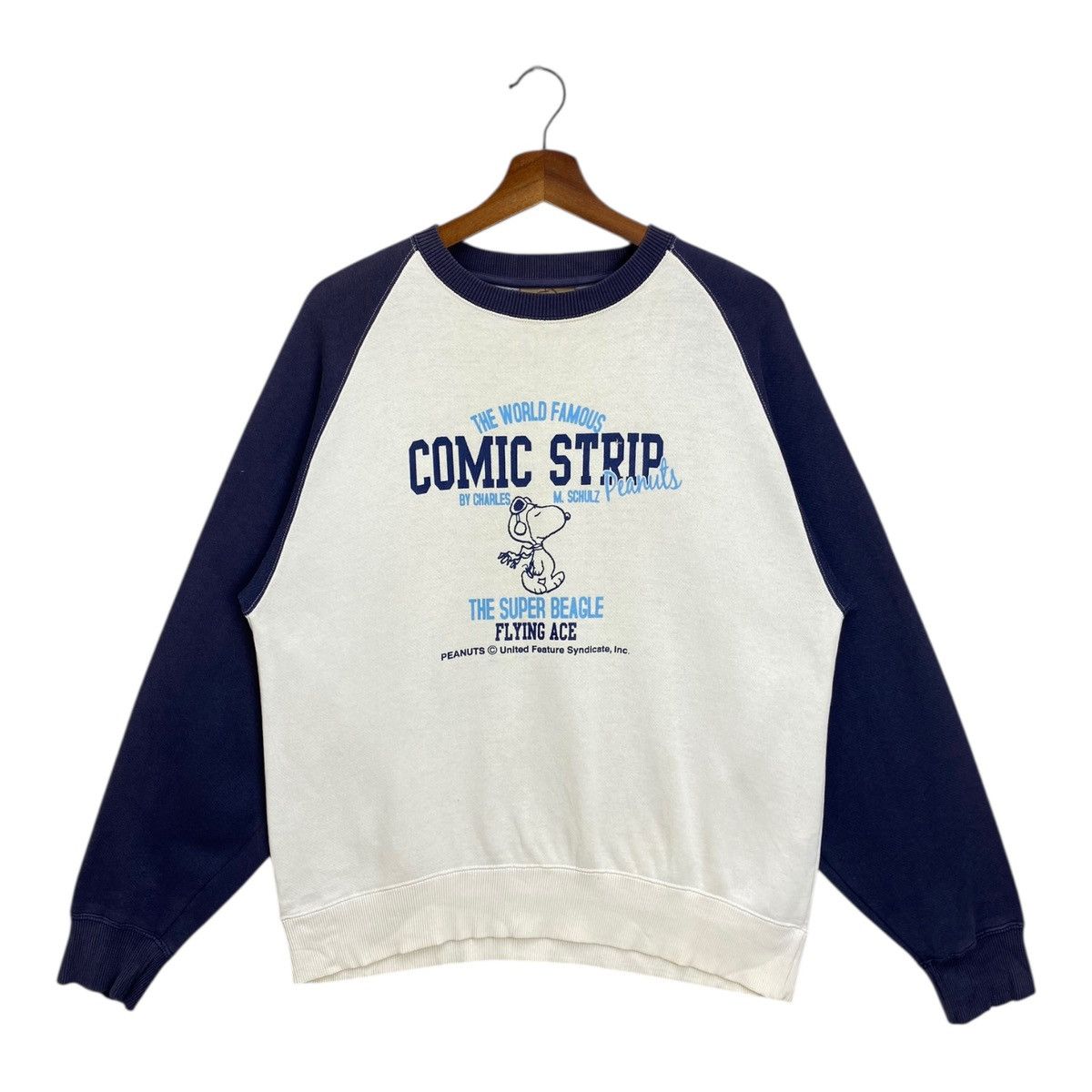 Peanuts Vintage Peanuts Snoopy Flying Ace Raglan Sweatshirt Size M Size US M / EU 48-50 / 2 - 1 Thumbnail