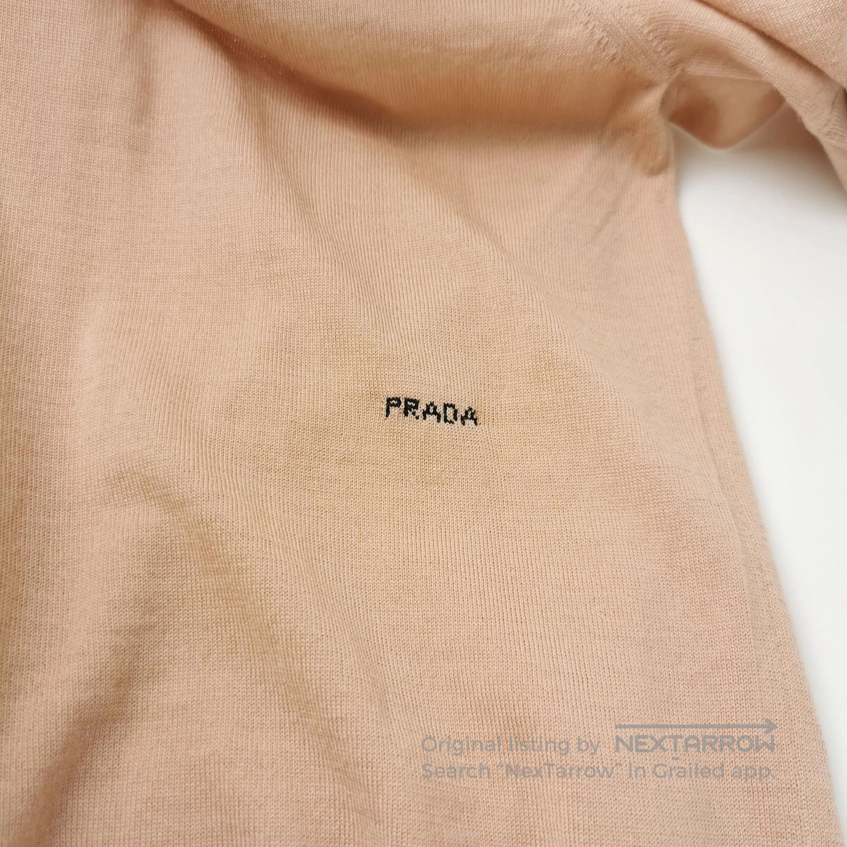 Prada Prada Wool Logo Short Sleeve Knit Top . Size S / US 4 / IT 40 - 2 Thumbnail
