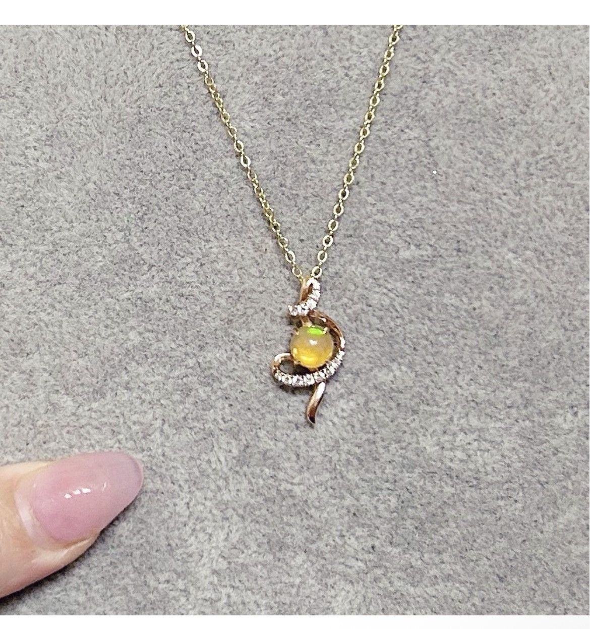 Other LeVian 14KT Rose Gold Fire Opal & Diamond Pendant / Necklace Size ONE SIZE - 6 Thumbnail