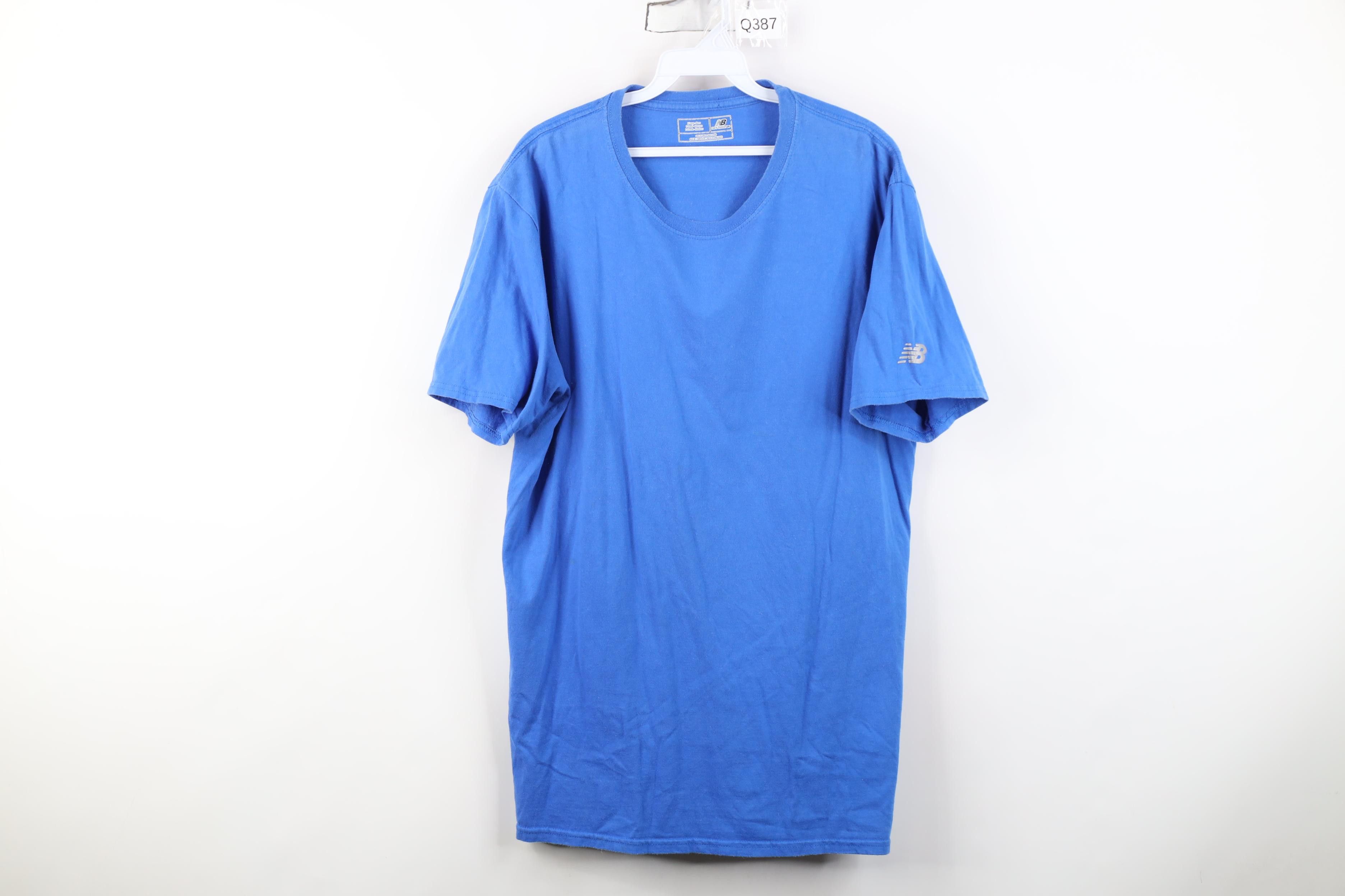 New Balance Vintage Y2K New Balance Reflective Short Sleeve T-Shirt Blue Size US XL / EU 56 / 4 - 1 Thumbnail
