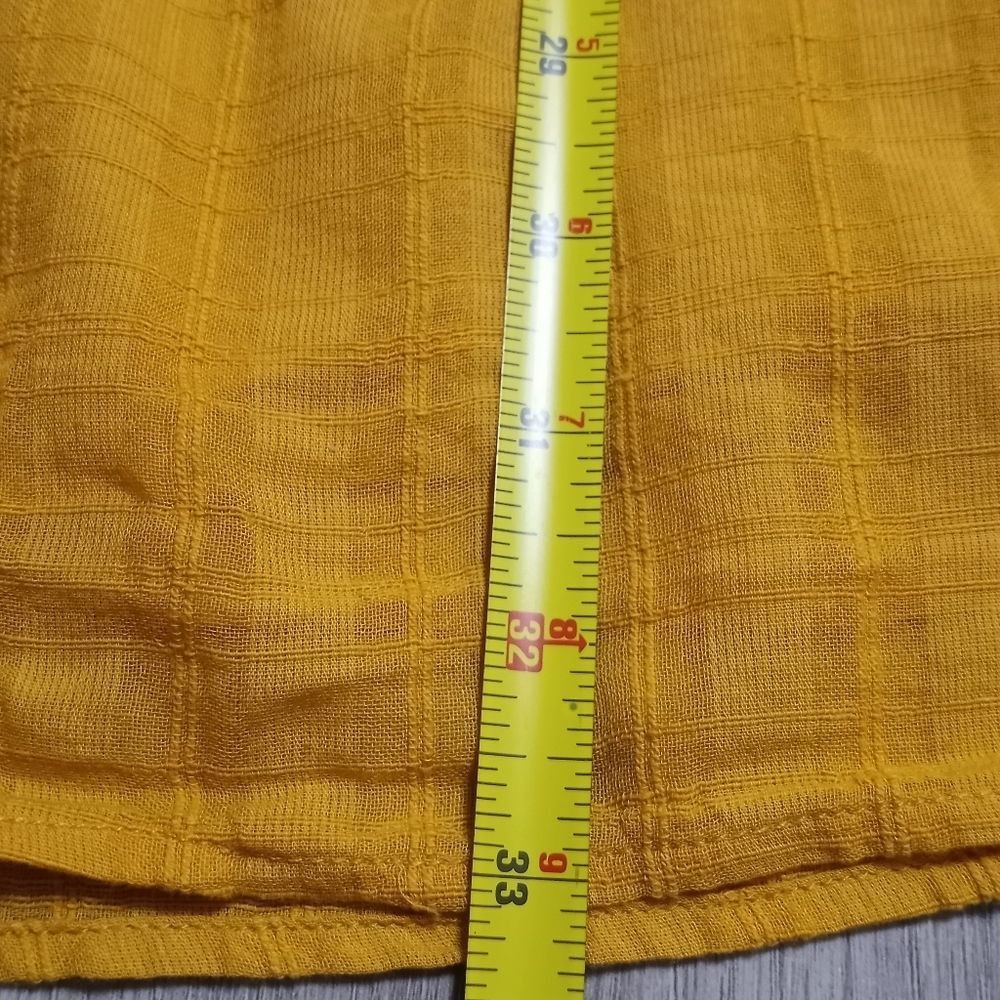 American Eagle Outfitters American Eagle Puff Sleeve Babydoll Mini Dress Small Mustard Size S / US 4 / IT 40 - 9 Thumbnail