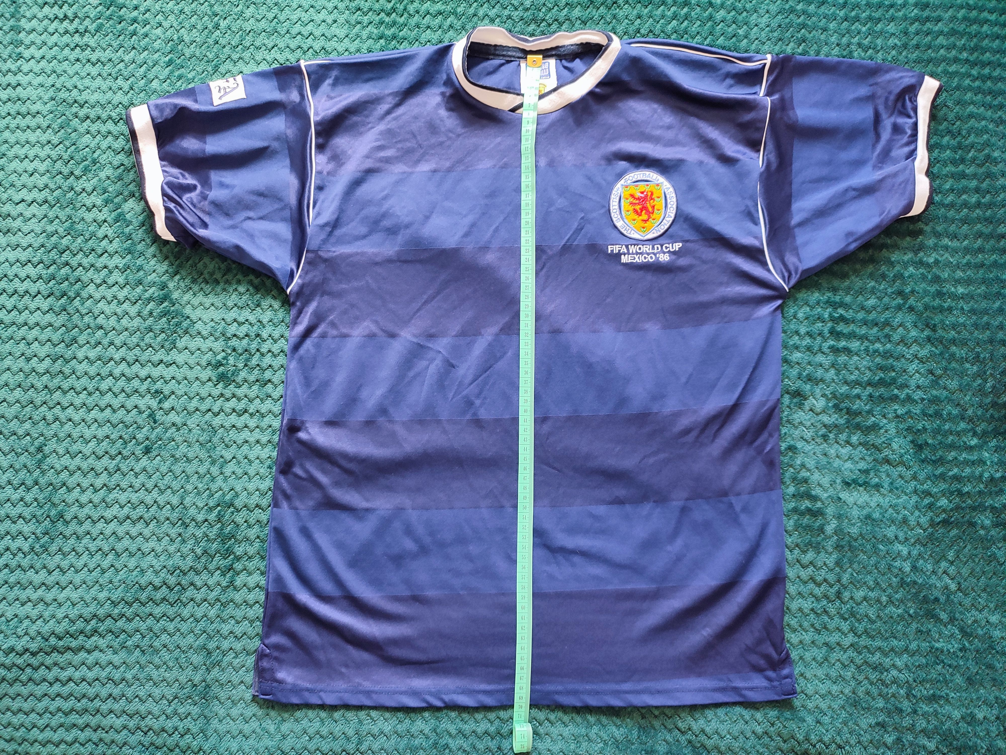 Vintage Scotland Mexico 86 FIFA World Cup Score Draw Soccer Jersey Size US M / EU 48-50 / 2 - 4 Thumbnail